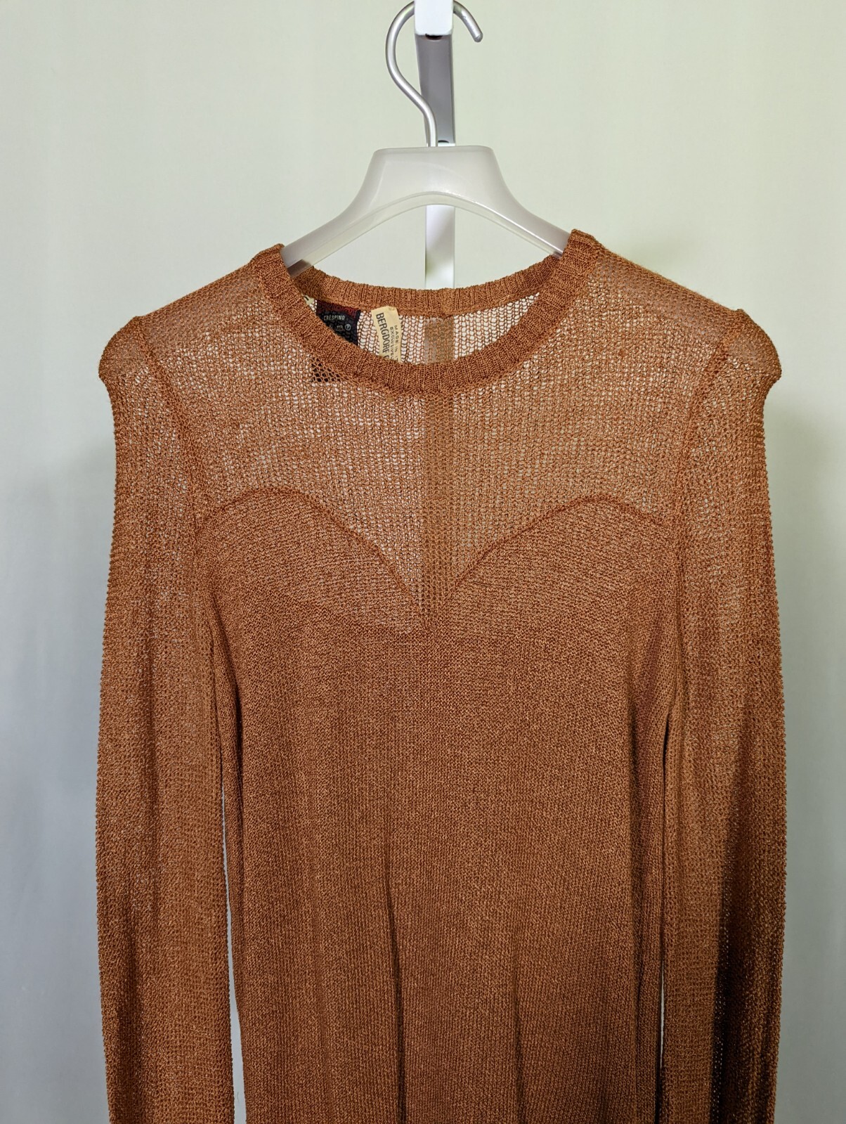 Emilio Pucci for Bergdorf Goodman Clay Italian Knit Bodycon Shirt Mod Space Age