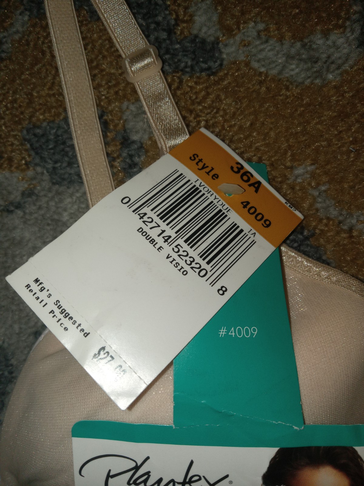Vintage Playtex Double Vision 4009 Bra 36A Wireless Lined Ivory NOS *FLAW*