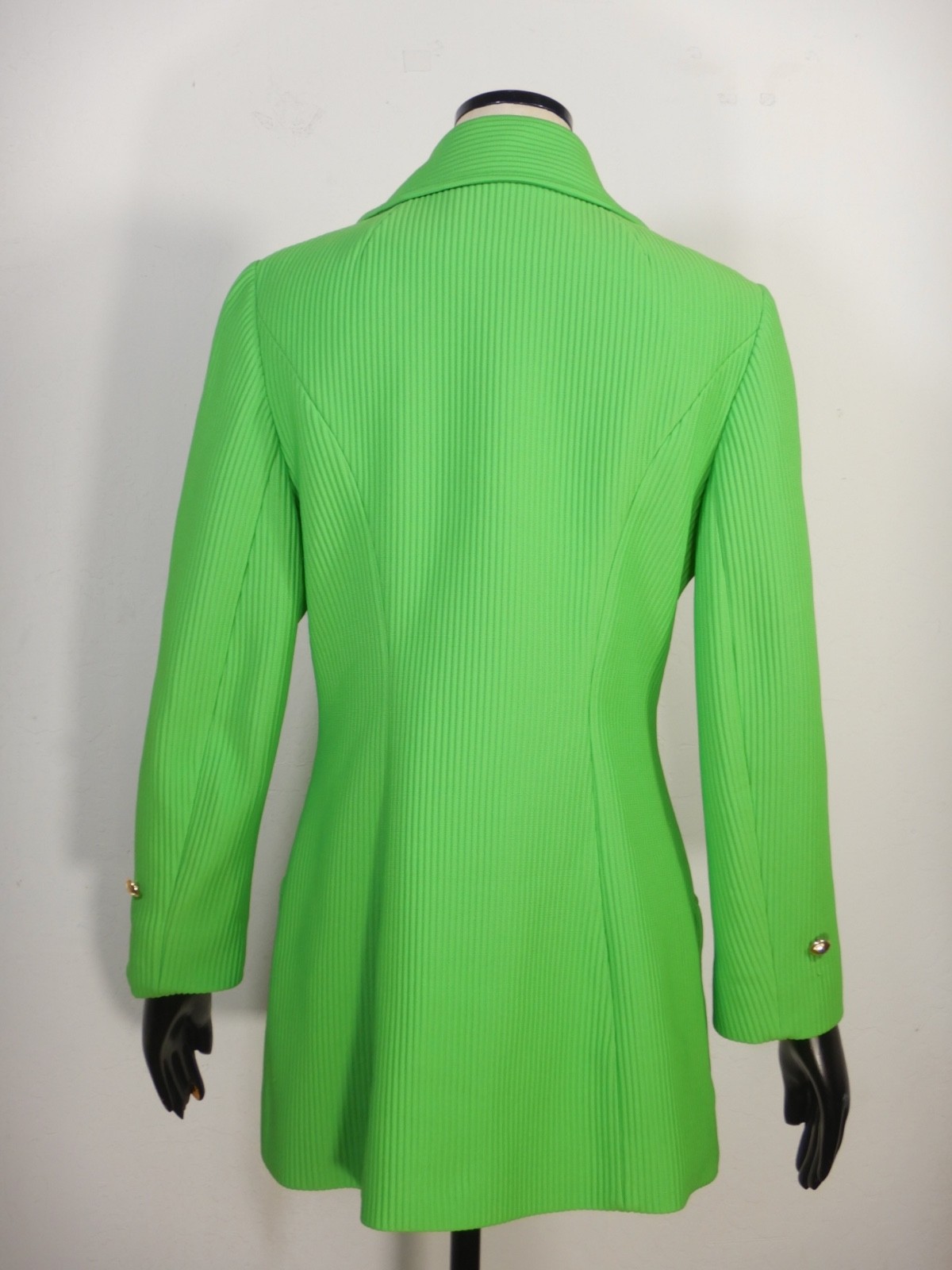 Vintage LILLI ANN Bright Green Two-Piece Pants Suit Jacket