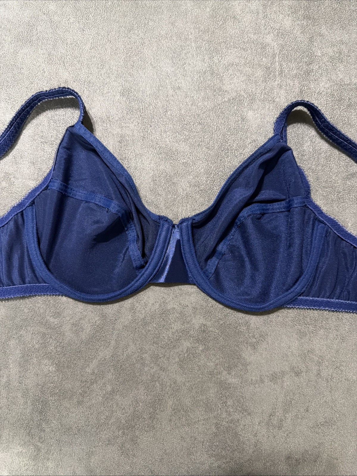 Vintage Vassarette 75-144 Second Skin Bra Navy 34C