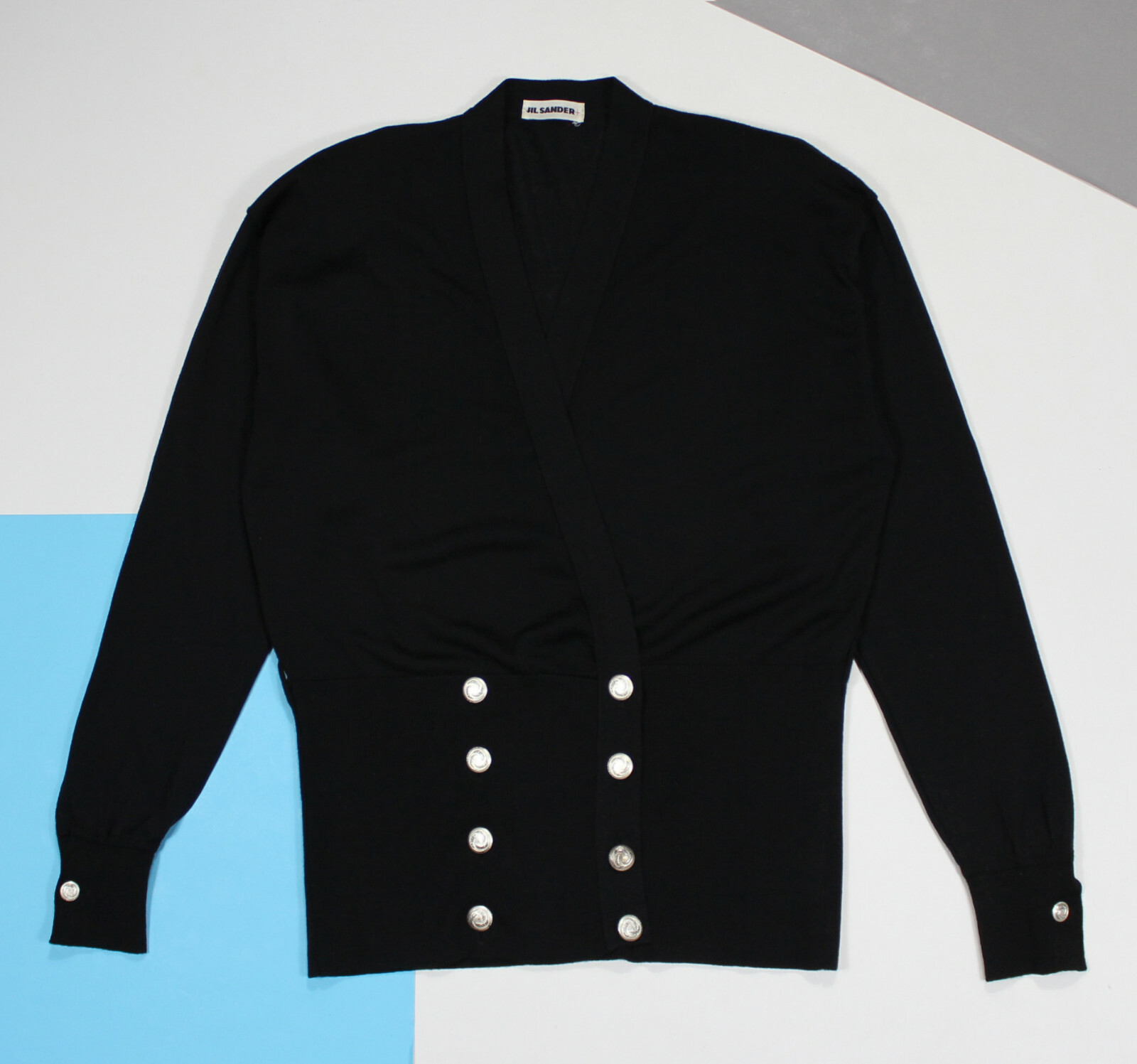 Women&rsquo;s Vintage JIL SANDER Wool Cardigan Sweater Black (size IT 40)