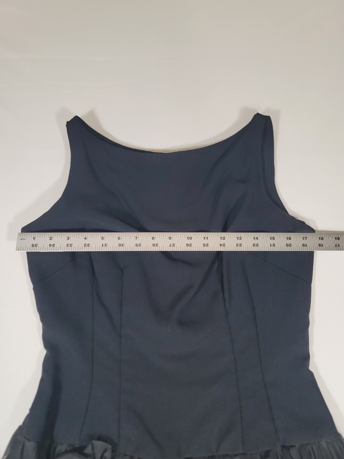 VTG Alfred Werber Black Ruffle Cocktail Dress Womens Tiered Party Dress READ