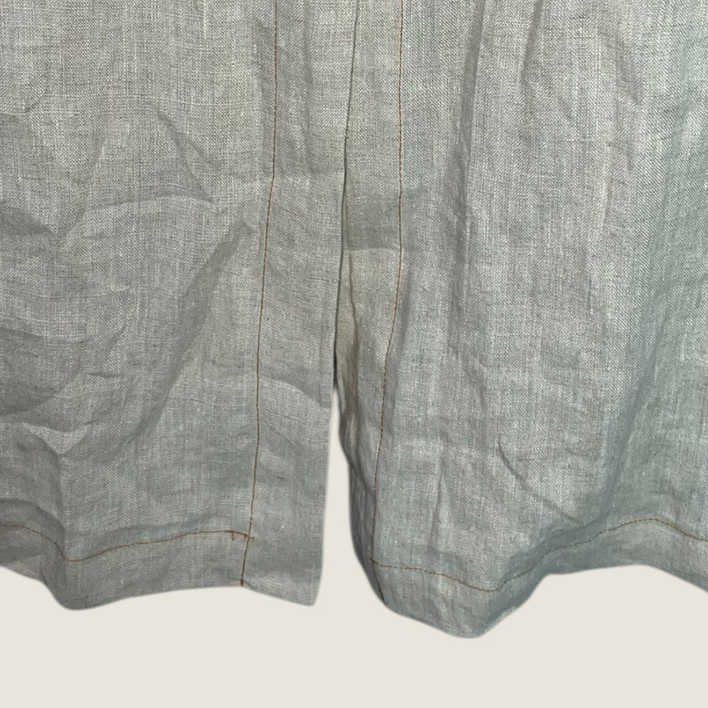 Reminisce Vintage Linen Patchwork Dress & Vest Set XL Boho Artisan Coastal USA