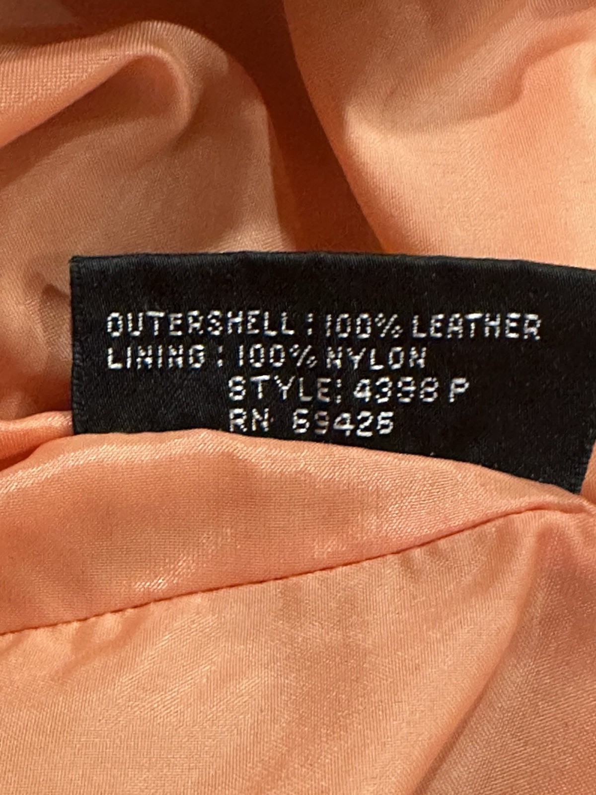 Vintage 1980s Chia Peach Ruched Crop Creamy Matte Leather Jacket Sz S