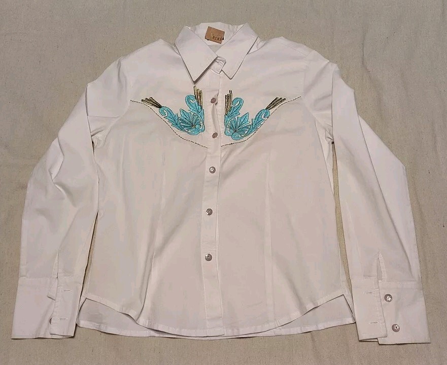Vintage Brazil Roxx Women&rsquo;s Western Long Sleeve Button Up Shirt with Medium