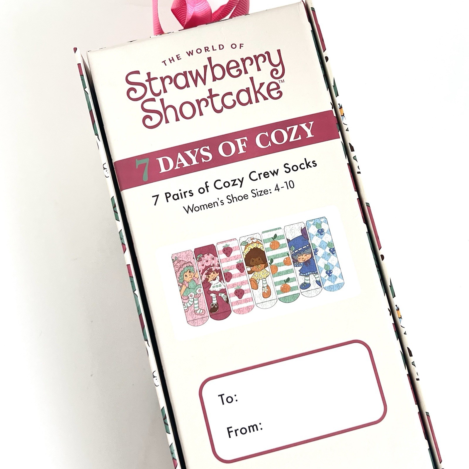 Strawberry Shortcake 7 Cozy Crew Socks Set Women&rsquo;s 4-10 New in Box