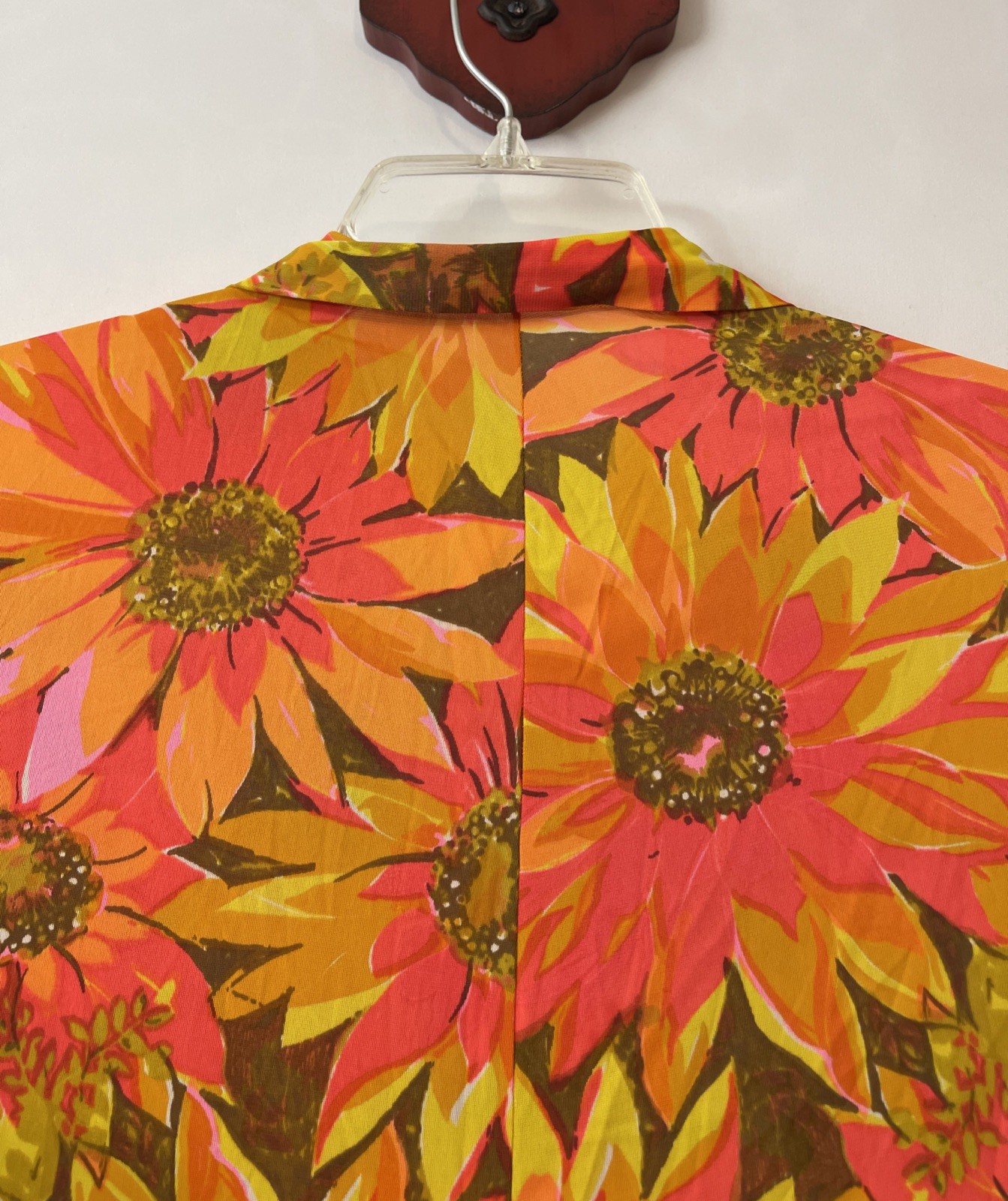 Vintage 1960s PINEHURST LINGERIE Womens Large Floral Hippie Jumpsuit! A5976