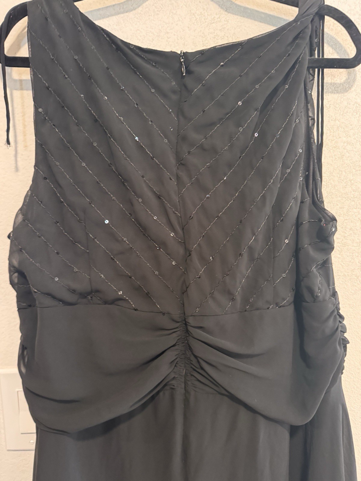 Y2K Vintage Connected Black Sequin Baby Doll Dress Size 20W Flouncy Flowy Fairy