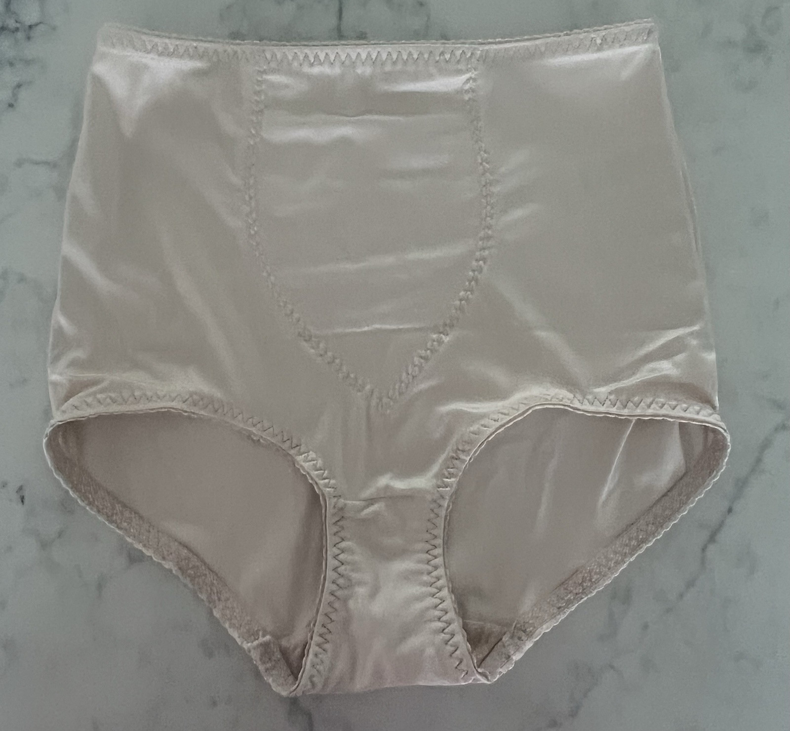 Vintage Cupid Control Brief Panties Size XL Beige Tummy Panel Underwear Panty