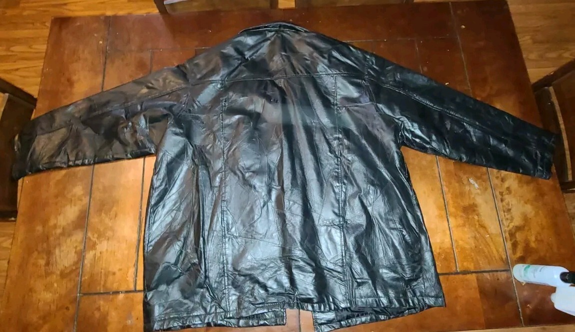 Patchwork Leather Jacket Men&rsquo;s 4XL