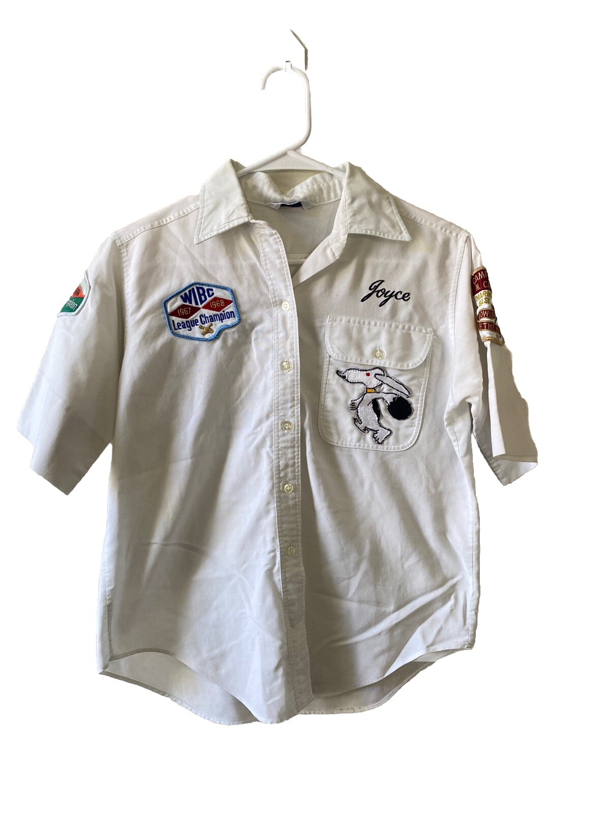 Vtg 60s Marines Chain Stitch Bowling Shirt M snoopy Vietnam Military