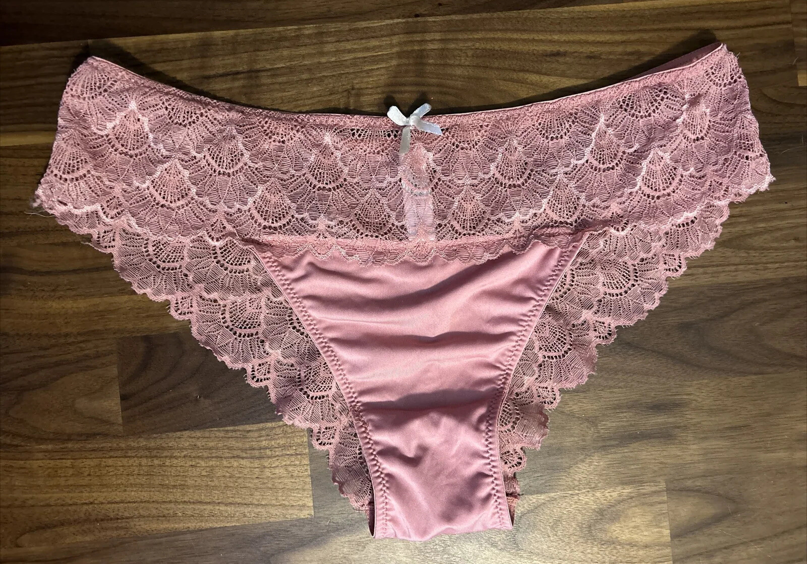 Marilyn Monroe L Rose Pink Hipster Panties Underwear Lace Nylon
