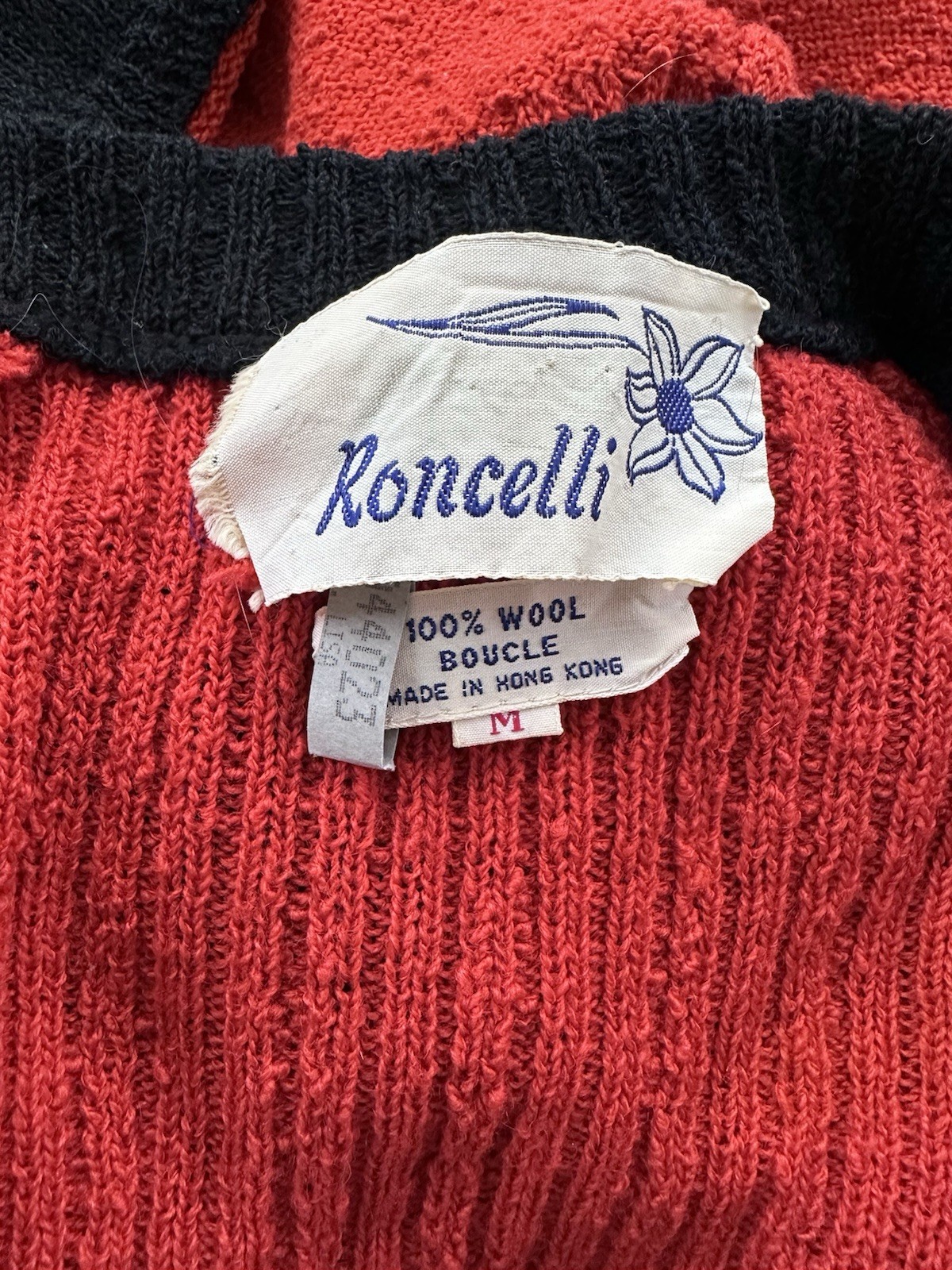 MOD FAB! Vintage 1960s Roncelli Wool Boucle Sweater Dress S/M