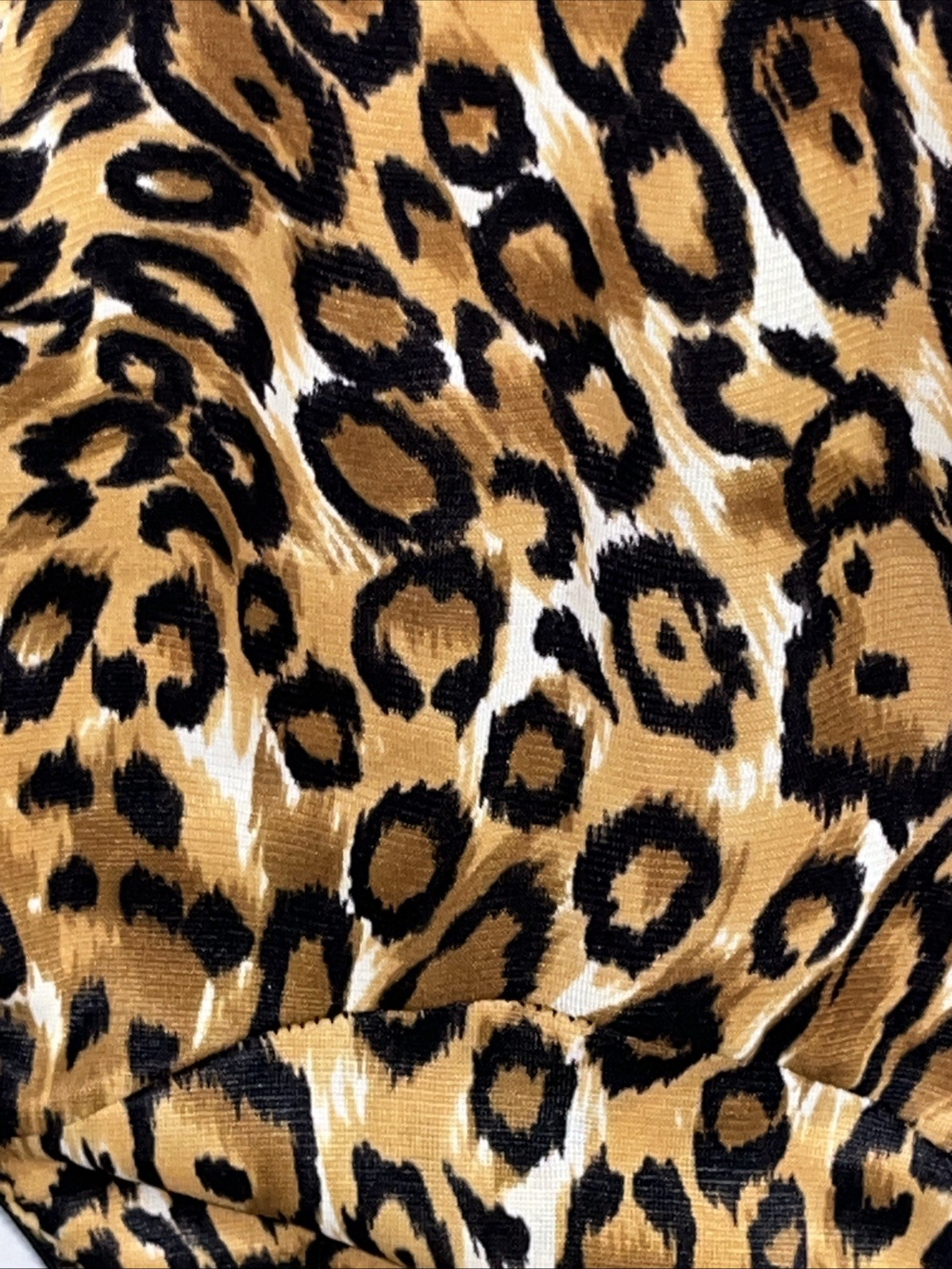 Vintage 60s Nylon Retro Leopard Pattern Print Bikini Sheer Silky Panties Sissy S