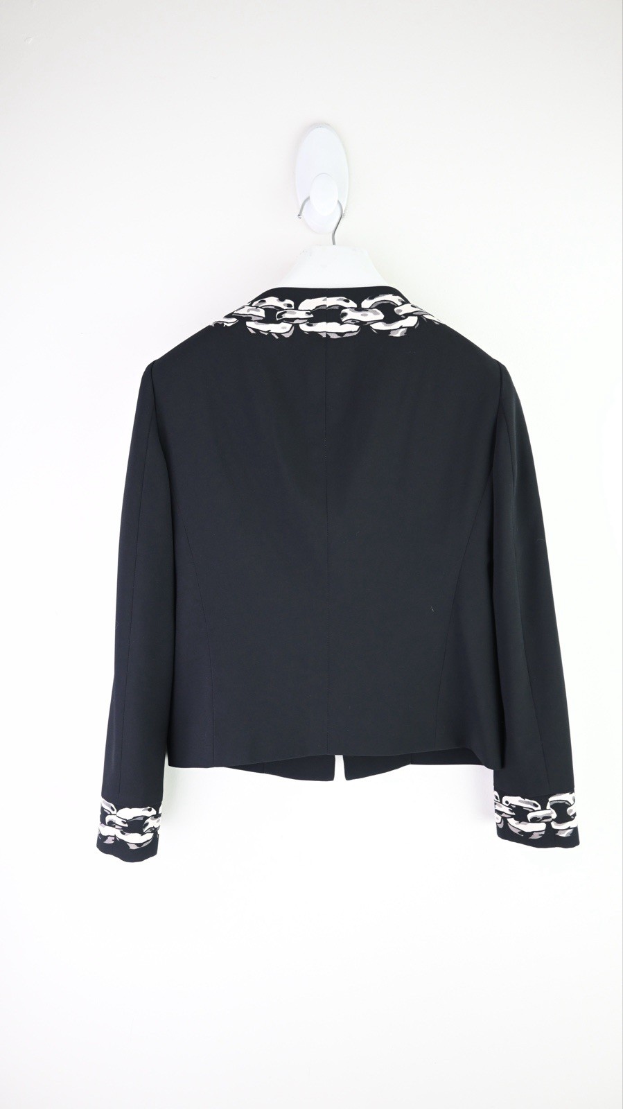 Moschino Cheap & Chic Chain print blazer in black size IT42/UK12