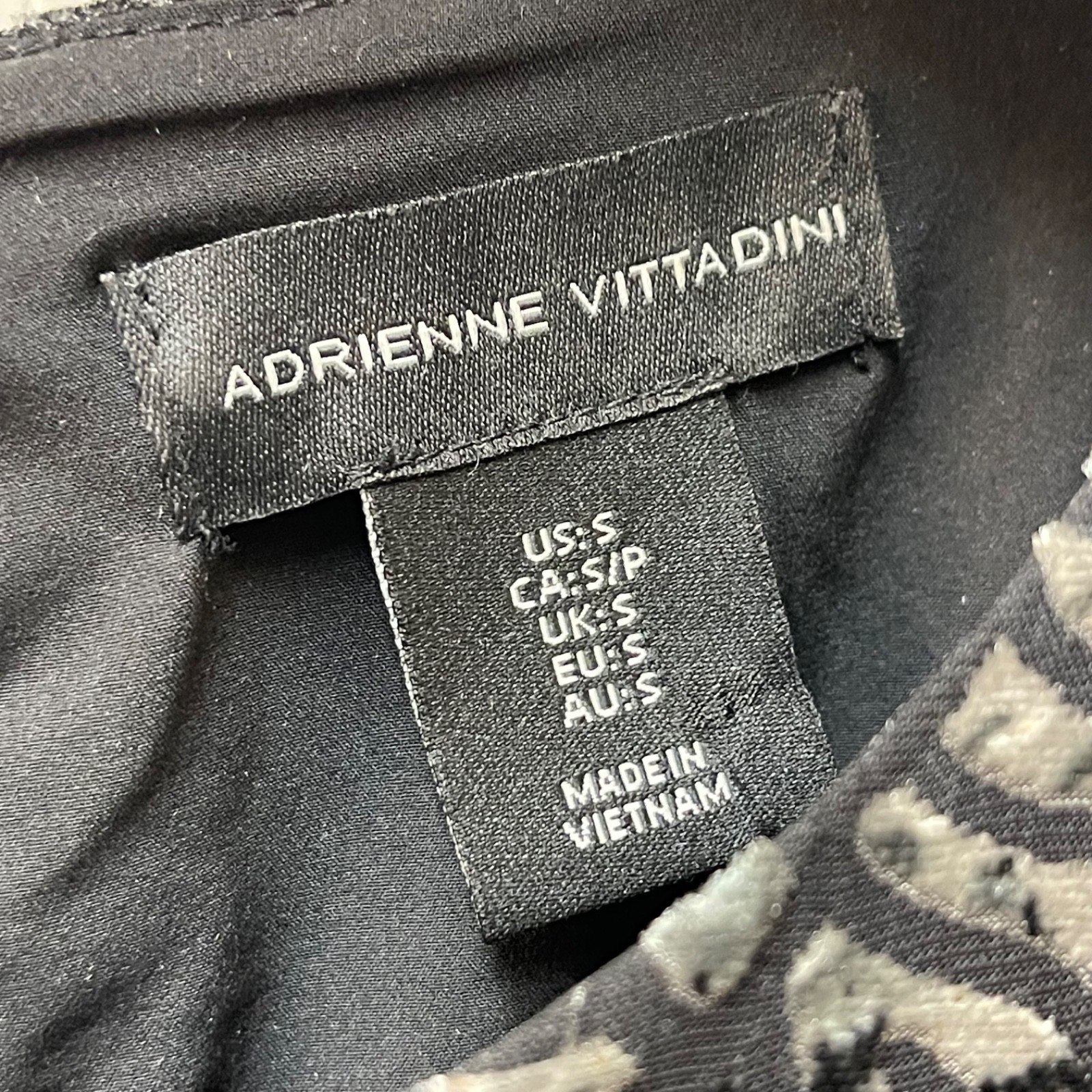 Vintage Adrienne Vittadini Sz Small S/L Burnout Velvet Shift/Trapeze Lined Dress