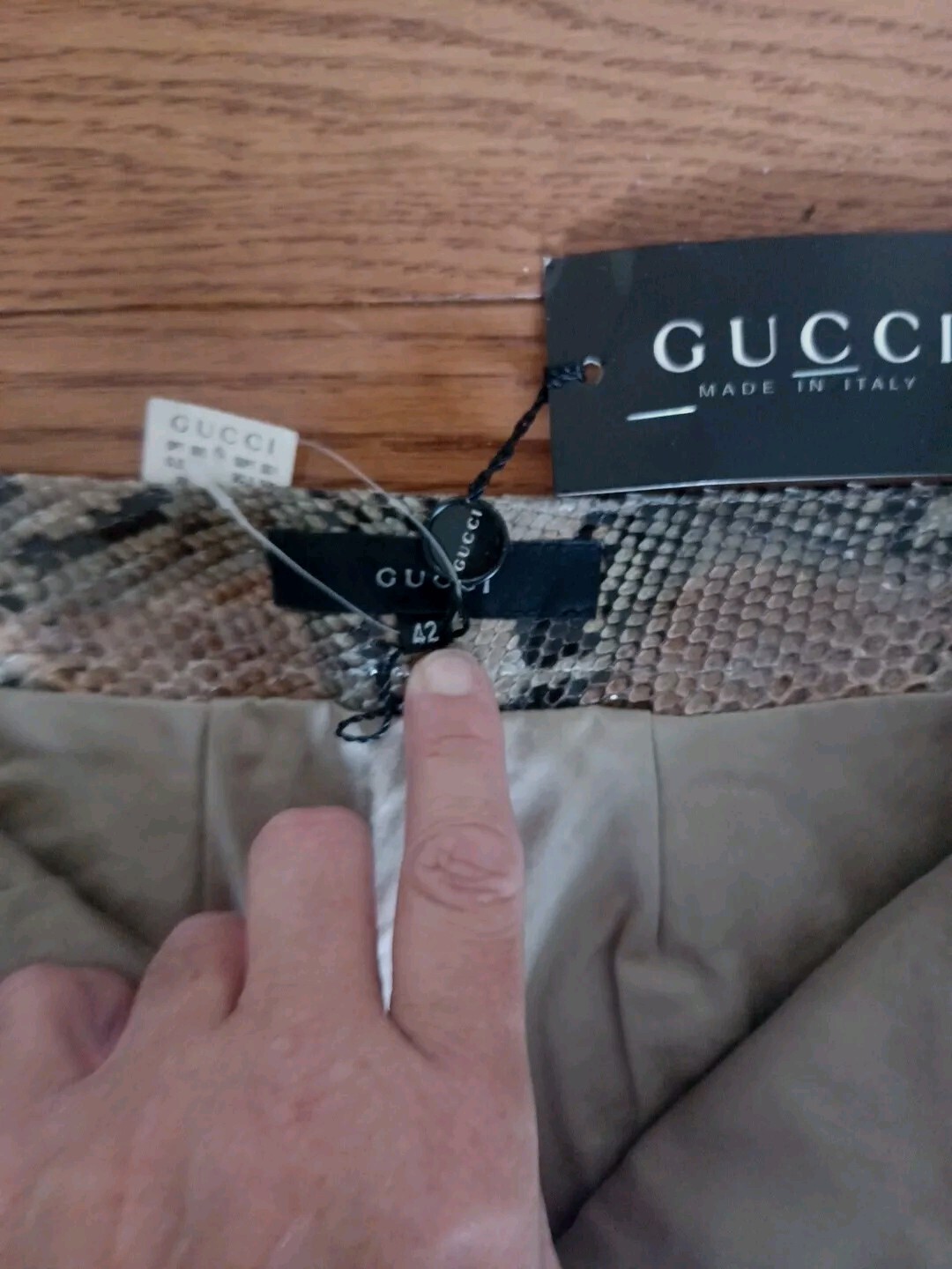 1990&rsquo;s Tom Ford for Gucci Genuine Python skin pants Euro SIZE 42 NWT