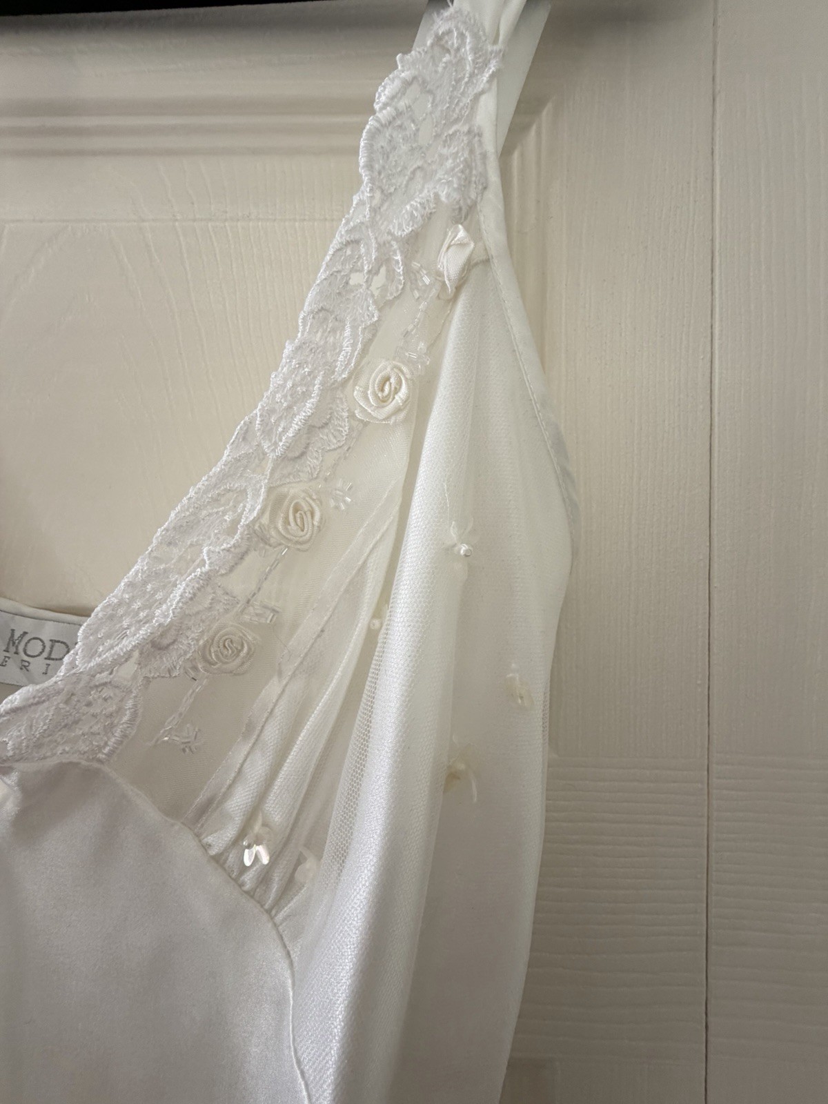 Val Mode White Slip with Lace Trim Vintage Regular Size