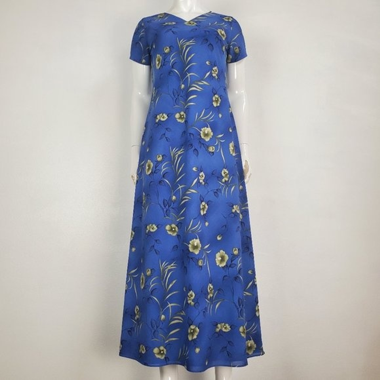 Vintage TravelSmith Blue Floral Maxi Dress