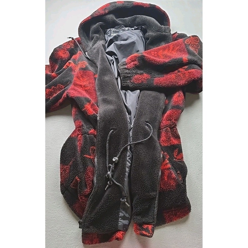 Forecaster Floral Fleece Jacket Hooded Small Full Zip Warm Cozy Vintage Women&rsquo;s