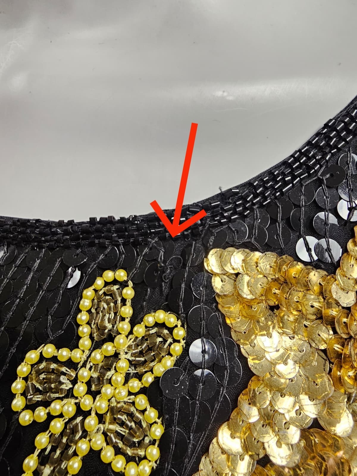 90s – 00s Night Vogue fully beaded silk blouse . large . made in India