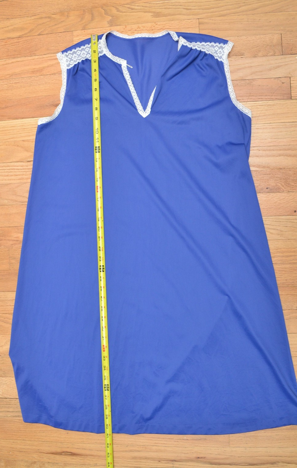Vanity Fair Nightgown Set Robe & Gown Blue Sz 40 Nylon Antron III USA Made VTG