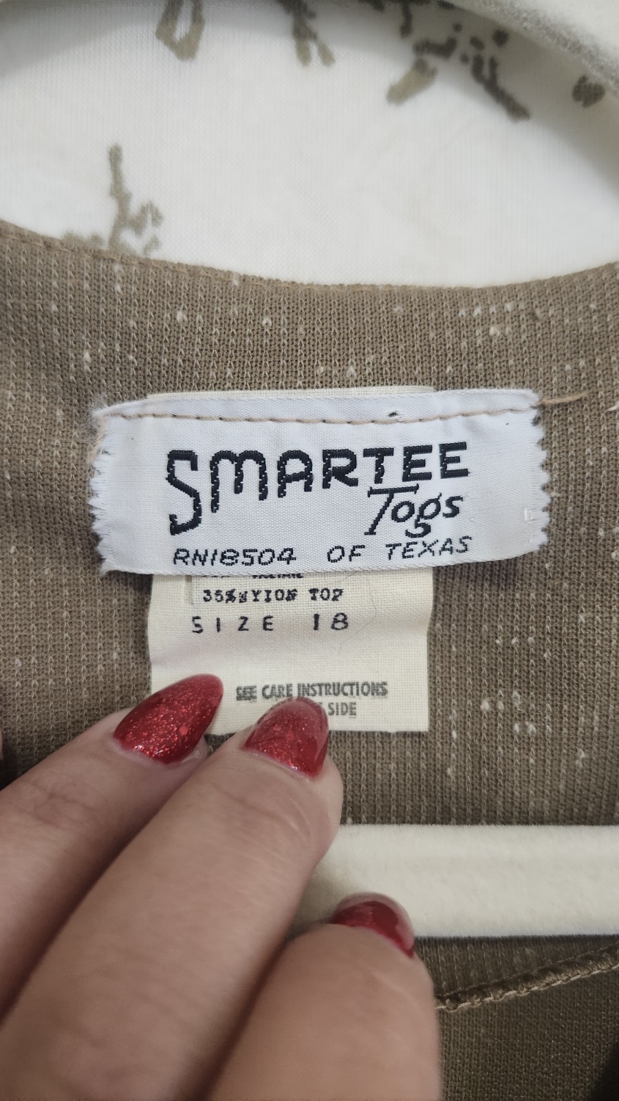 1970s Smartee Togs Neutral V-Neck Tailored Vest Vintage Sz 18