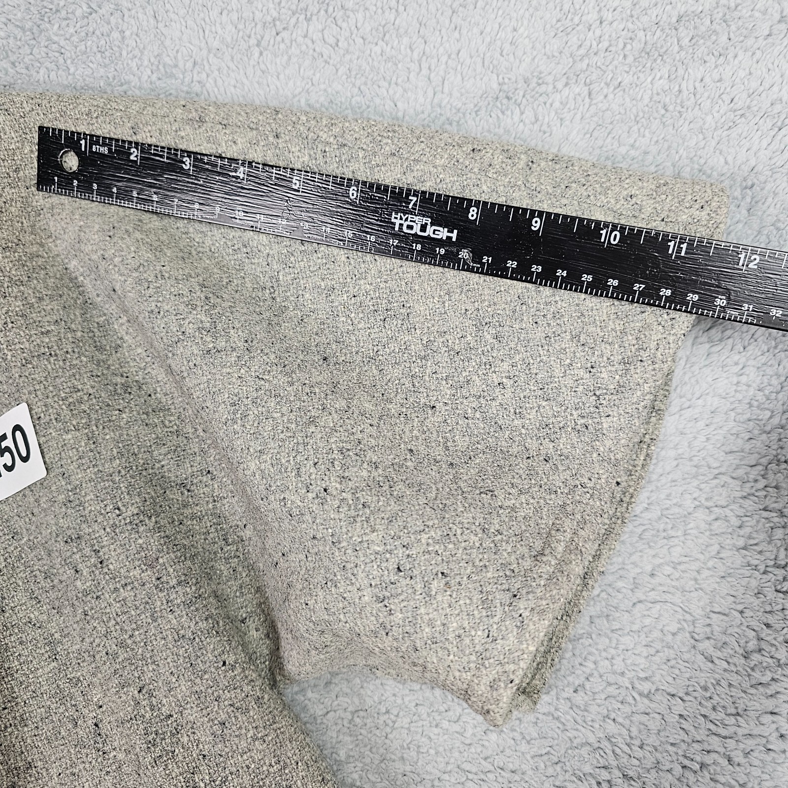 Vintage 50s Swing Coat Large Gray Wool Tweed Peter Pan Collar Button Up Pockets