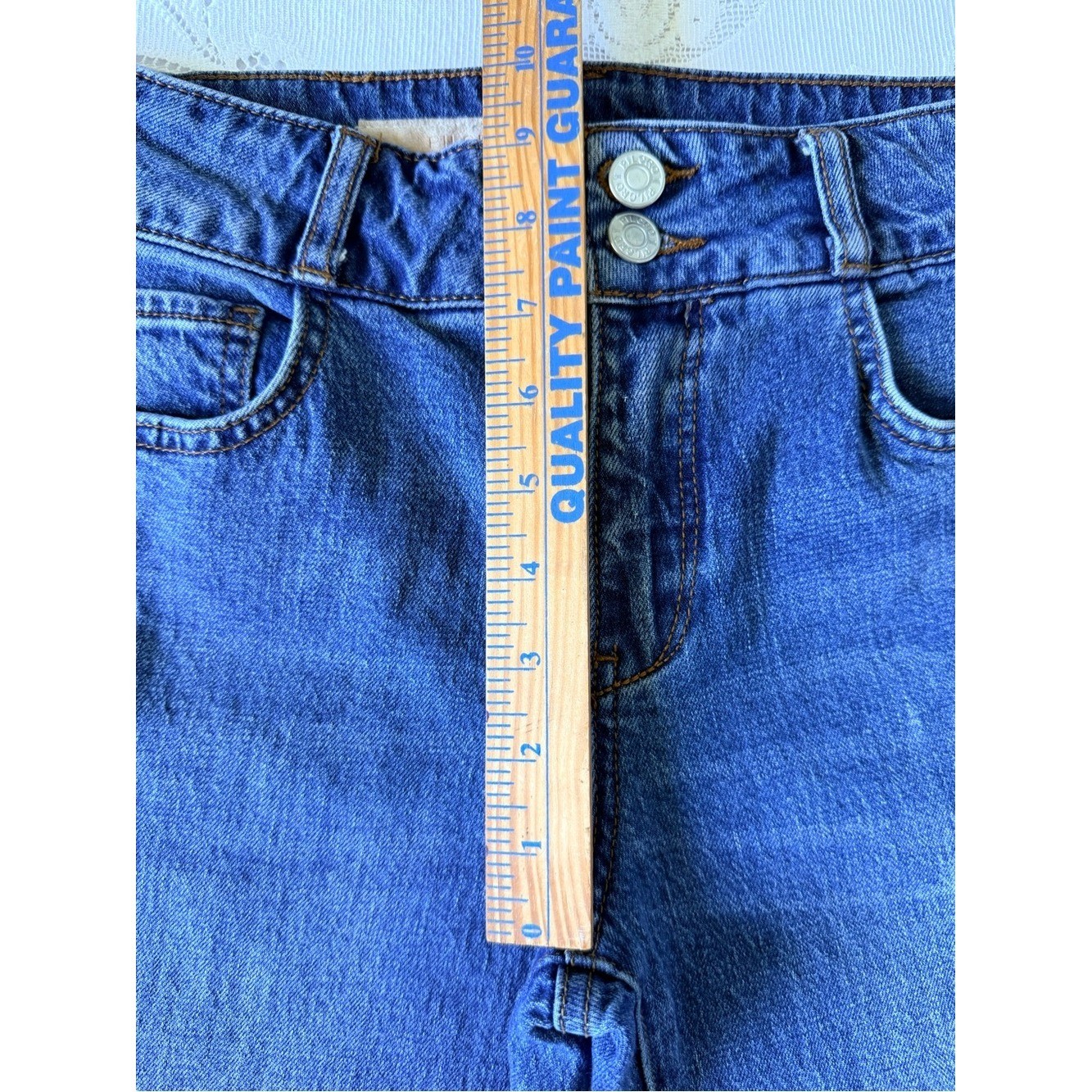 Pilcro Anthropologie Double Button Flare Jeans Medium Wash Size 26 Boho