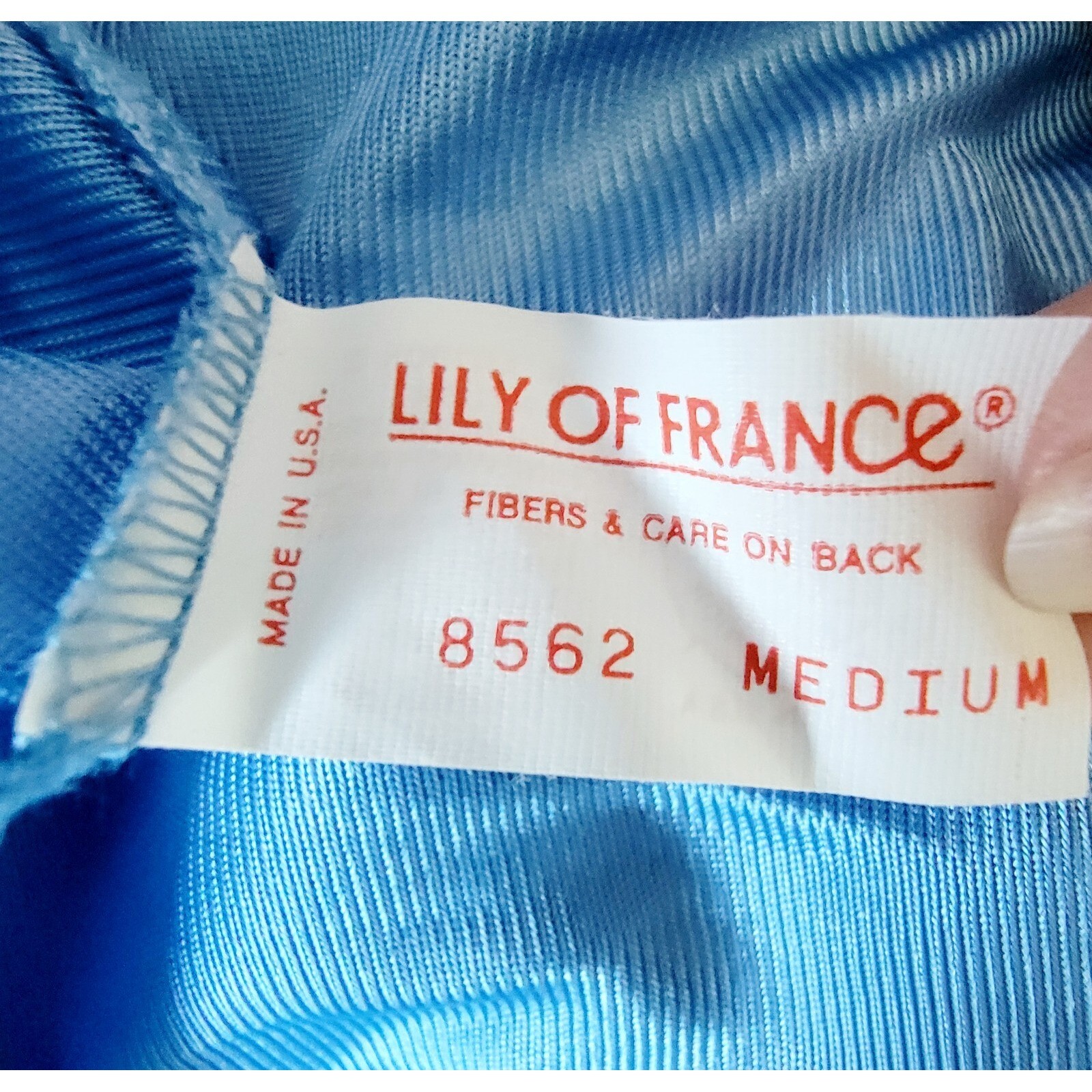 Lily Of France M Vintage 60&rsquo;s Long Nightgown Robe Blue Set Union Made USA Lace