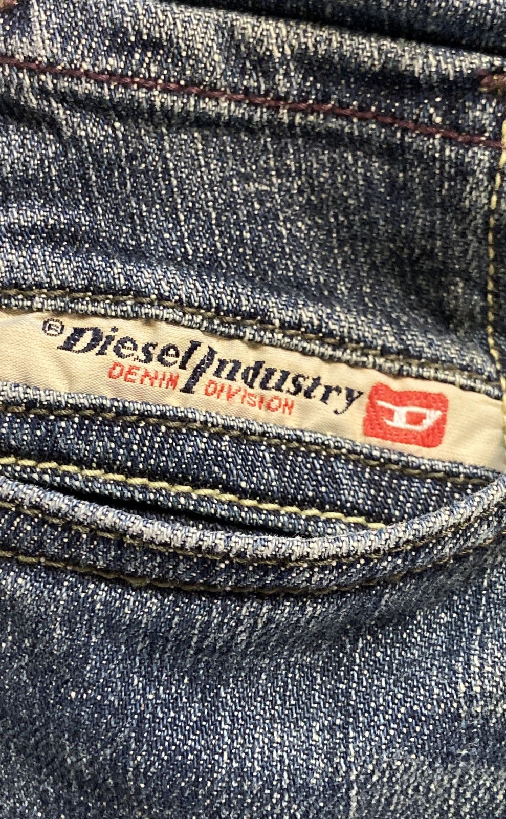 Vintage Y2K Diesel Women&rsquo;s Zaf Washed Blue Bootcut Jeans Made in Italy Sz 28
