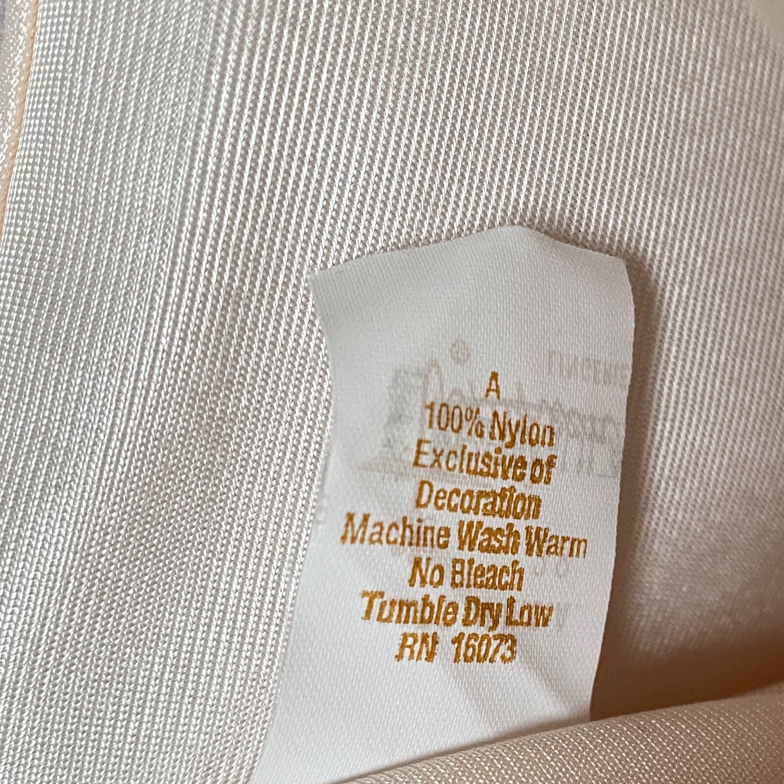 Texsheen Lingerie Full Length Slip Light Peach Size 38 Nylon