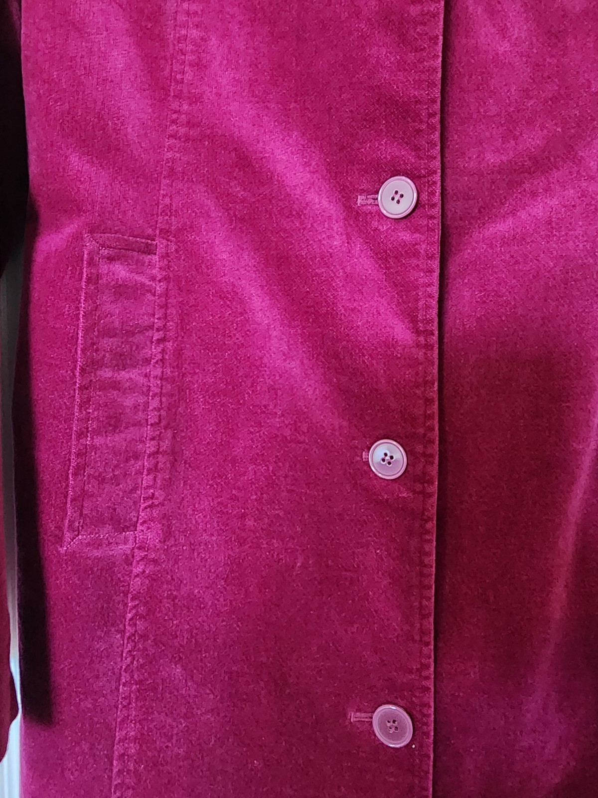 ⚡️VTG RARE 🔥 ESPRIT Magenta Velvet Trench Y2K INDIE SLEAZE L retro festival 💖