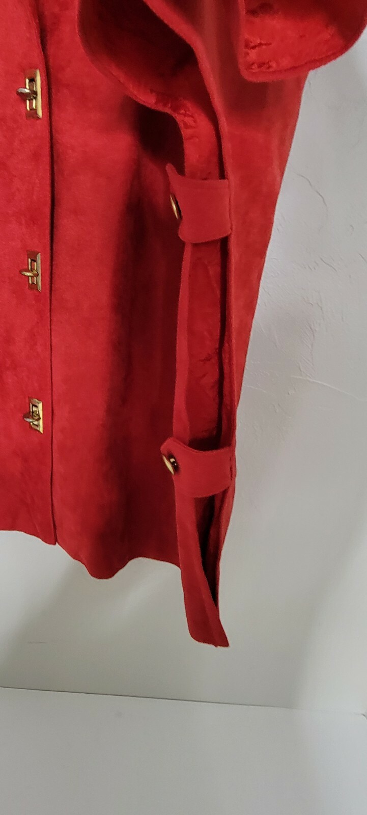 MJ SEATTLE VINTAGE CAPELET Blazer STYLE JACKET VTG Red Side Slits M XL #34
