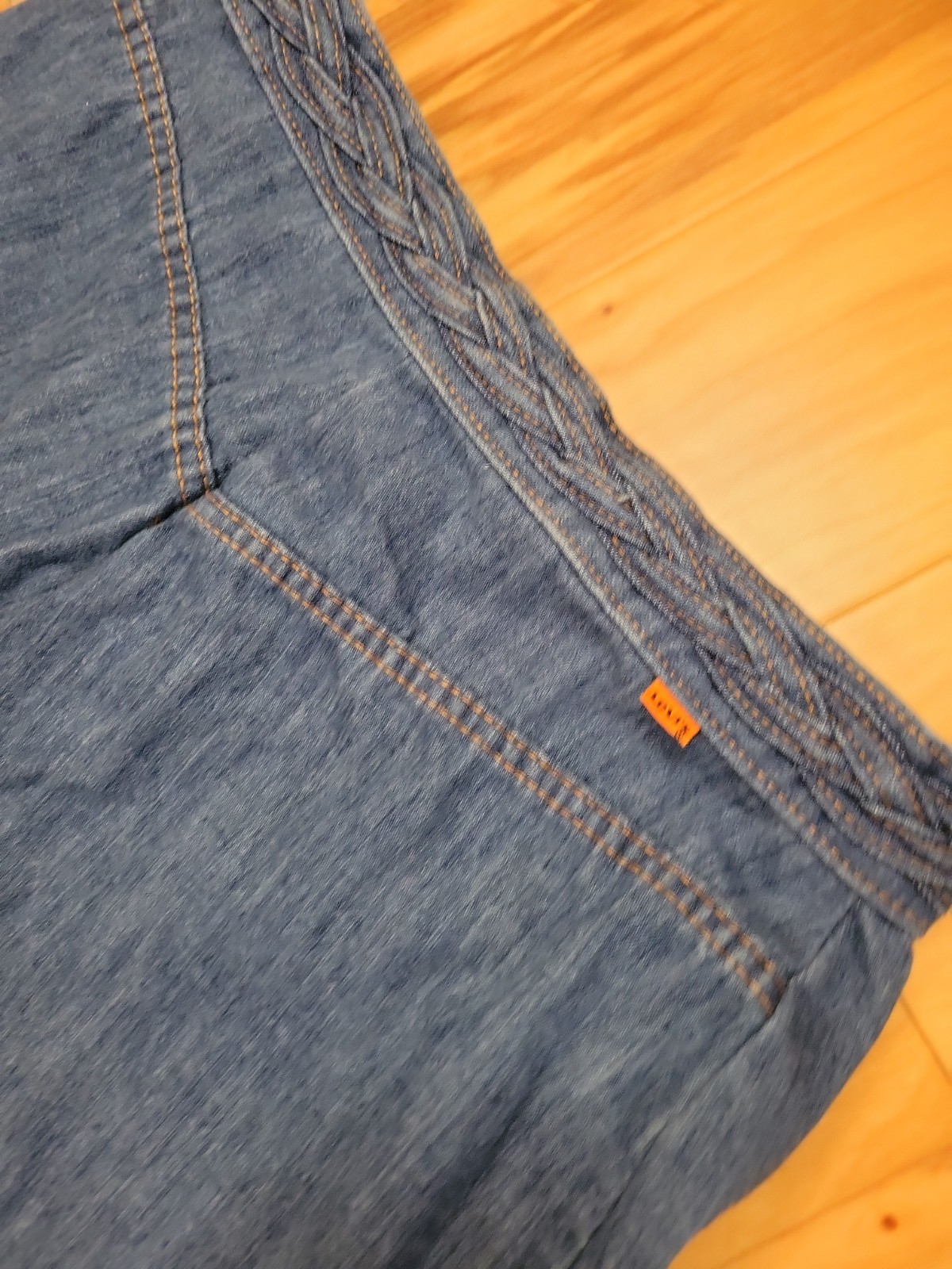 Vtg 70’s Levis Orange Tab Braided High Rise Chambray Denim Jeans Approx 29&Prime; W