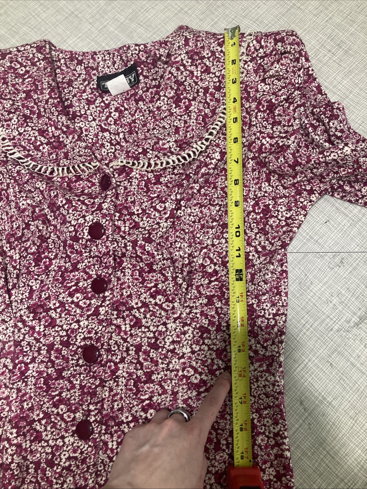 Vtg 80s Tabby of California Floral Button Down Midi Dress 12P EUC Cottagecore