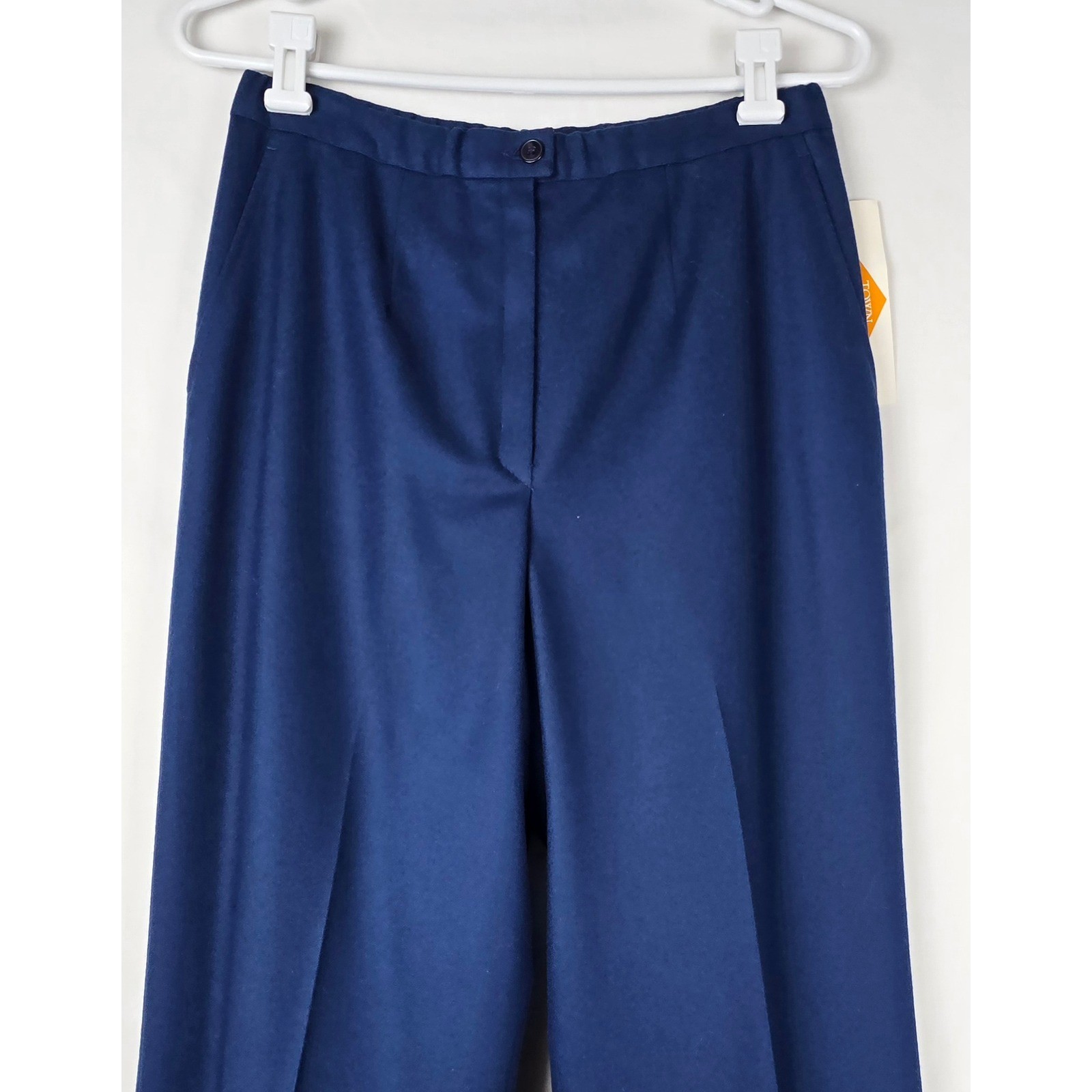 Pendleton Town & Country Womens Navy Blue Virgin Wool Trousers Pants Size 12 NWT