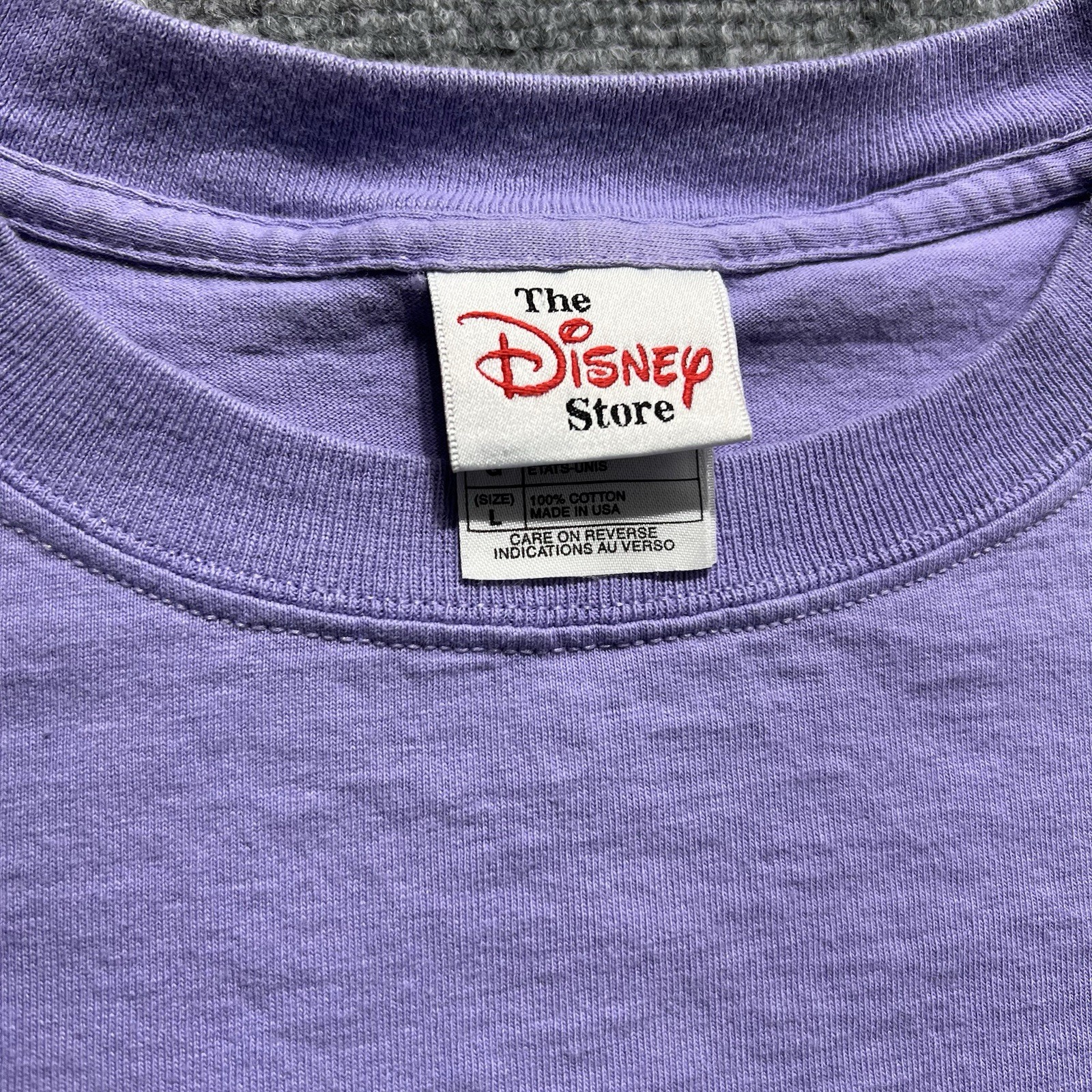 Vtg. 90s Disney Bambi Thumper and Flower T-Shirt Violet Purple Sz L Made in USA
