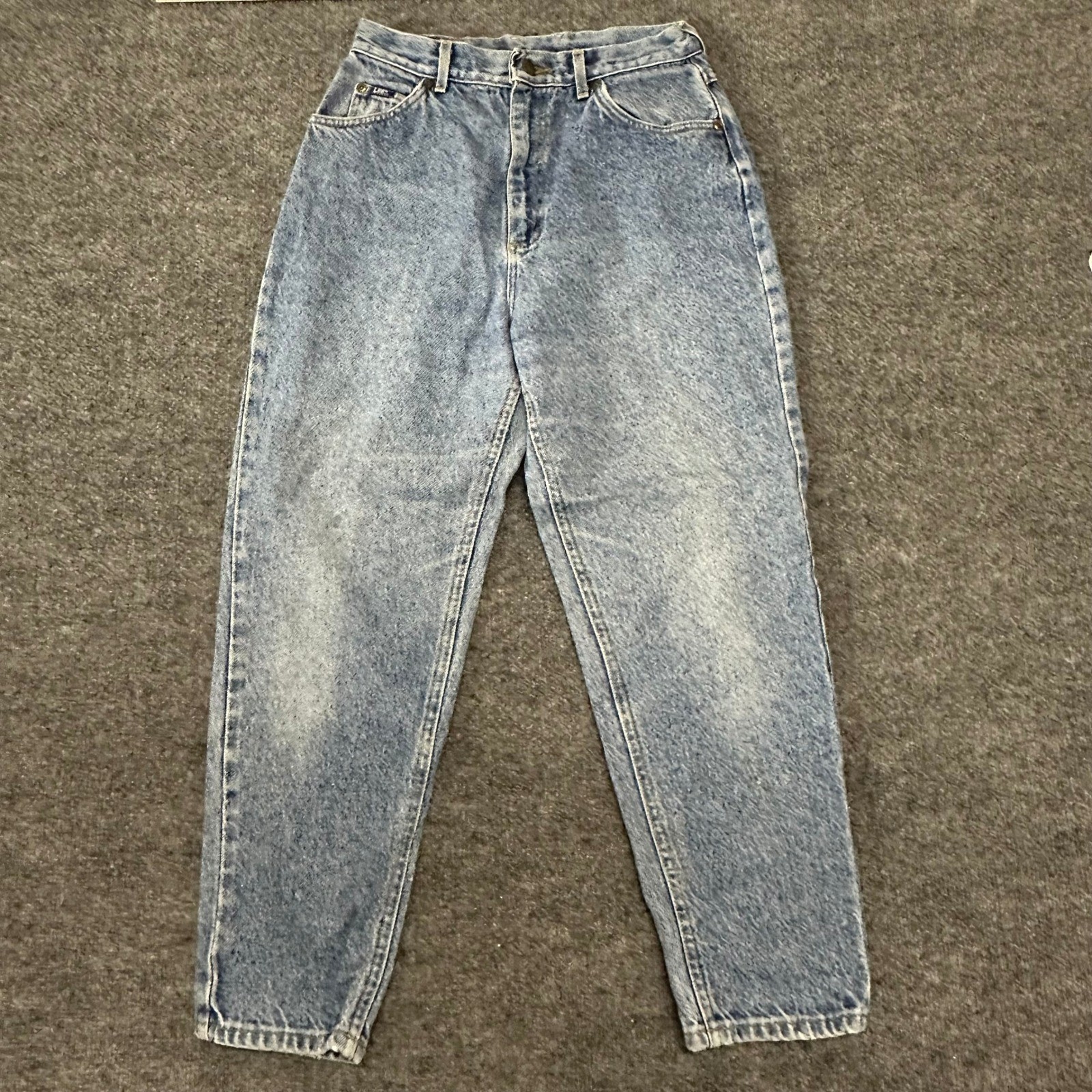Lee Jeans Womens Size 12 PET Blue High Waisted Mom Tapered Cotton Vintage