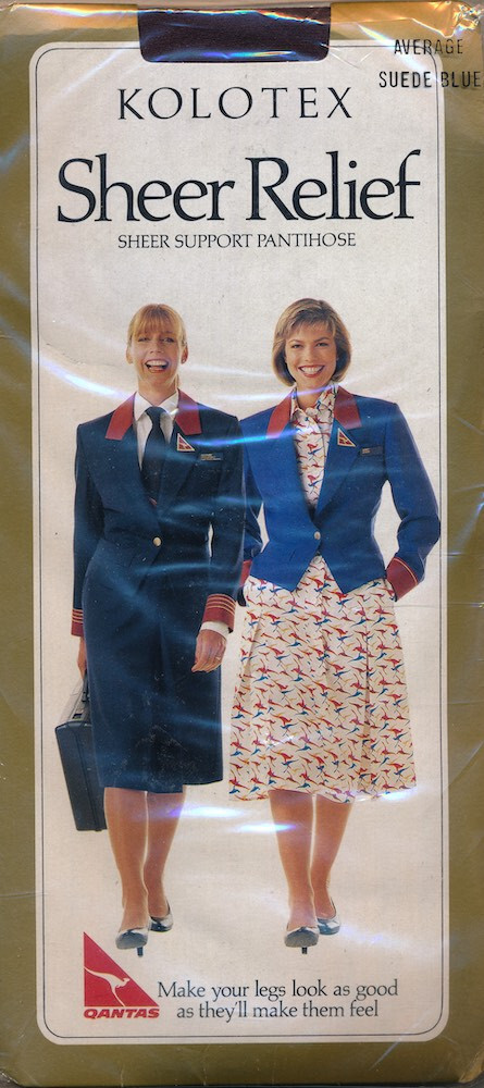 Vintage Pantyhose: Sheer Relief by Kolotex. Qantas.