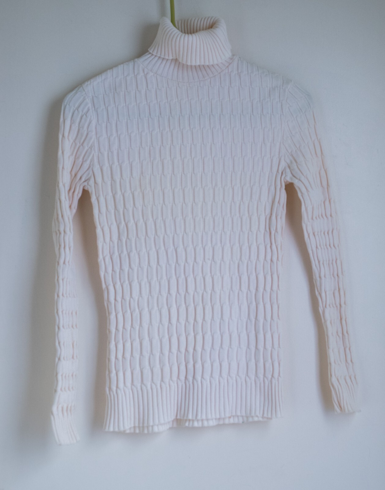 Beldoch Popper women&rsquo;s ivory polyester vintage 70&rsquo;s solid turtleneck S