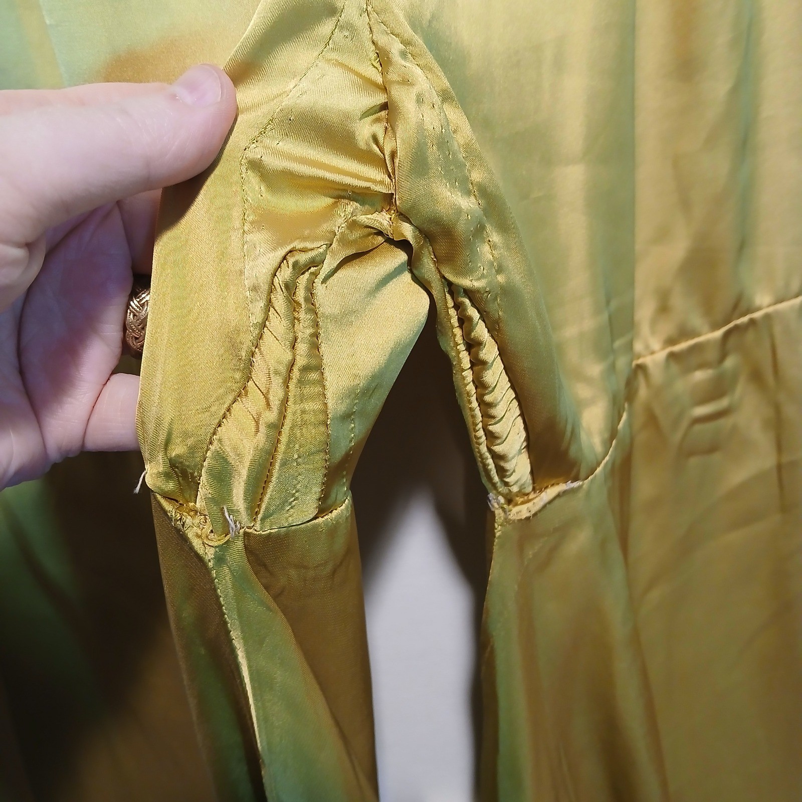 Chartreuse Satin Pants boho hippie kurta flare handmade fairy whimsygoth 70s
