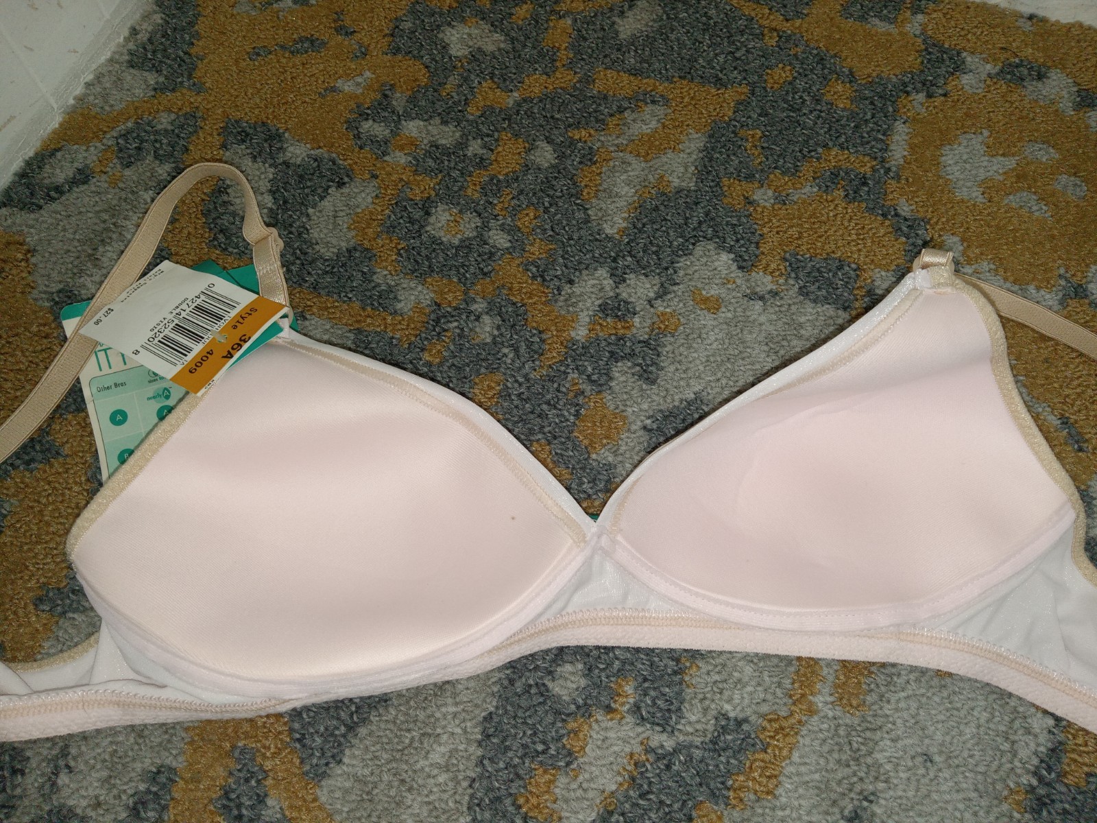 Vintage Playtex Double Vision 4009 Bra 36A Wireless Lined Ivory NOS *FLAW*