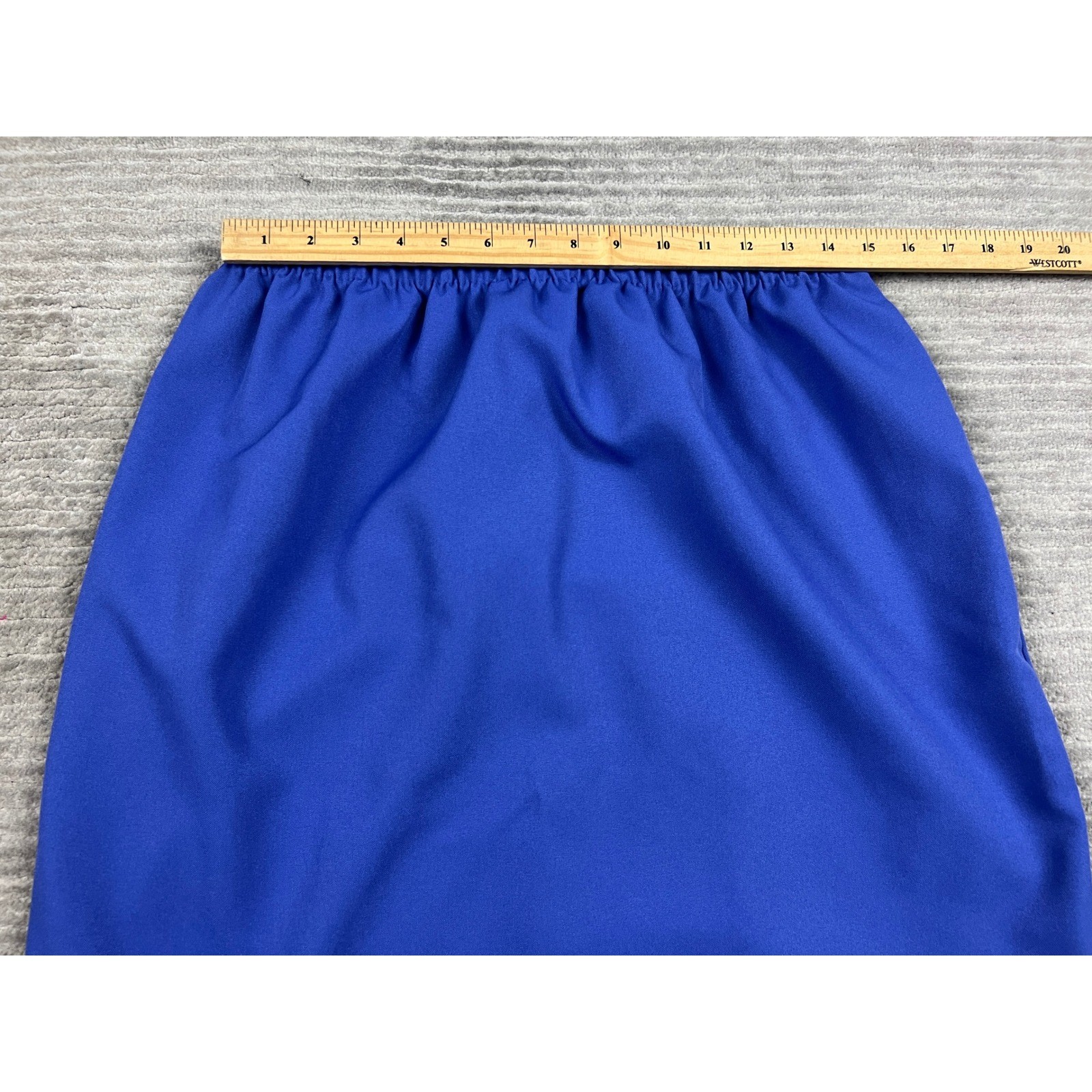 Unbranded Skirt Women Medium Blue Vintage Pencil Elastic Waist Made in USA 26846