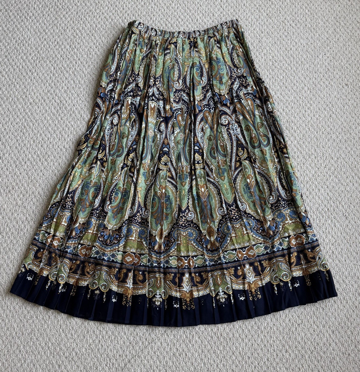 Jeffrey & Dara Vintage 3 Piece Set with Paisley Trim & Gold Buttons Size 14 NWT