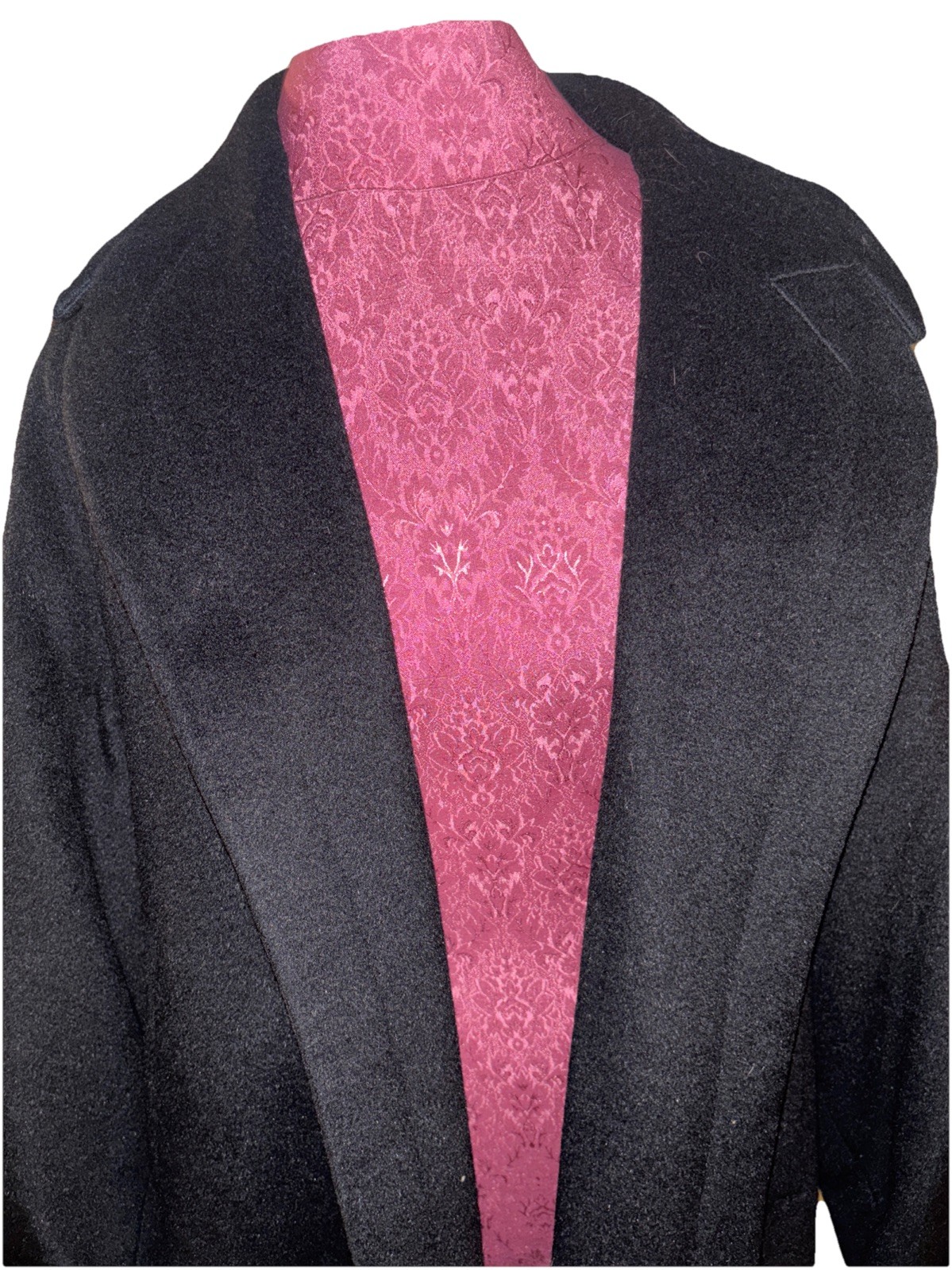 vintage Black belson virgin wool and Alaskan seal hair blended Coat