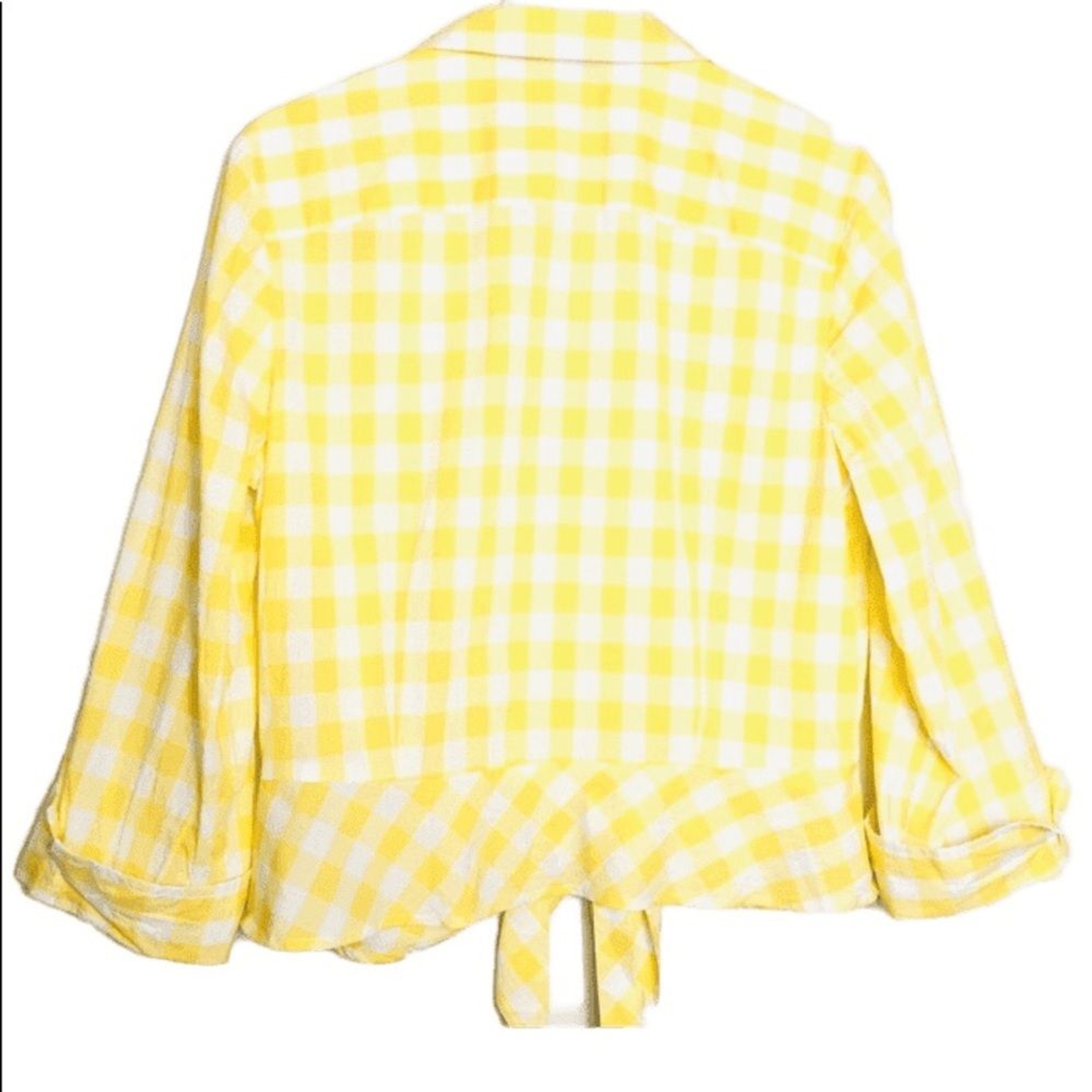 Jones Wear Studio Plaids Yellow Button Down Shirt