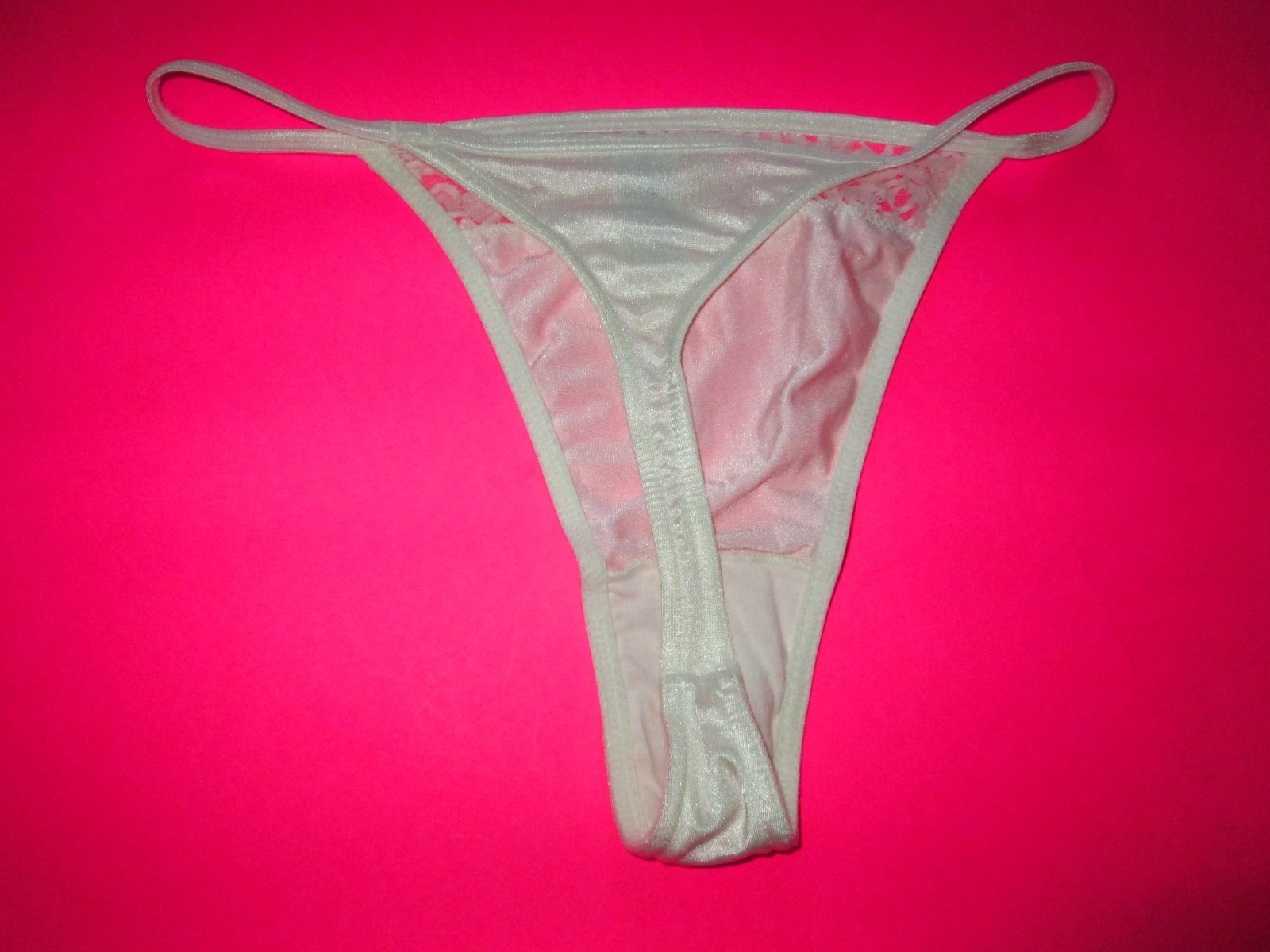 Vintage 1990&rsquo;s NYLON SATIN G-String THONG Panties by VANITY FAIR XL 8/46 14/16