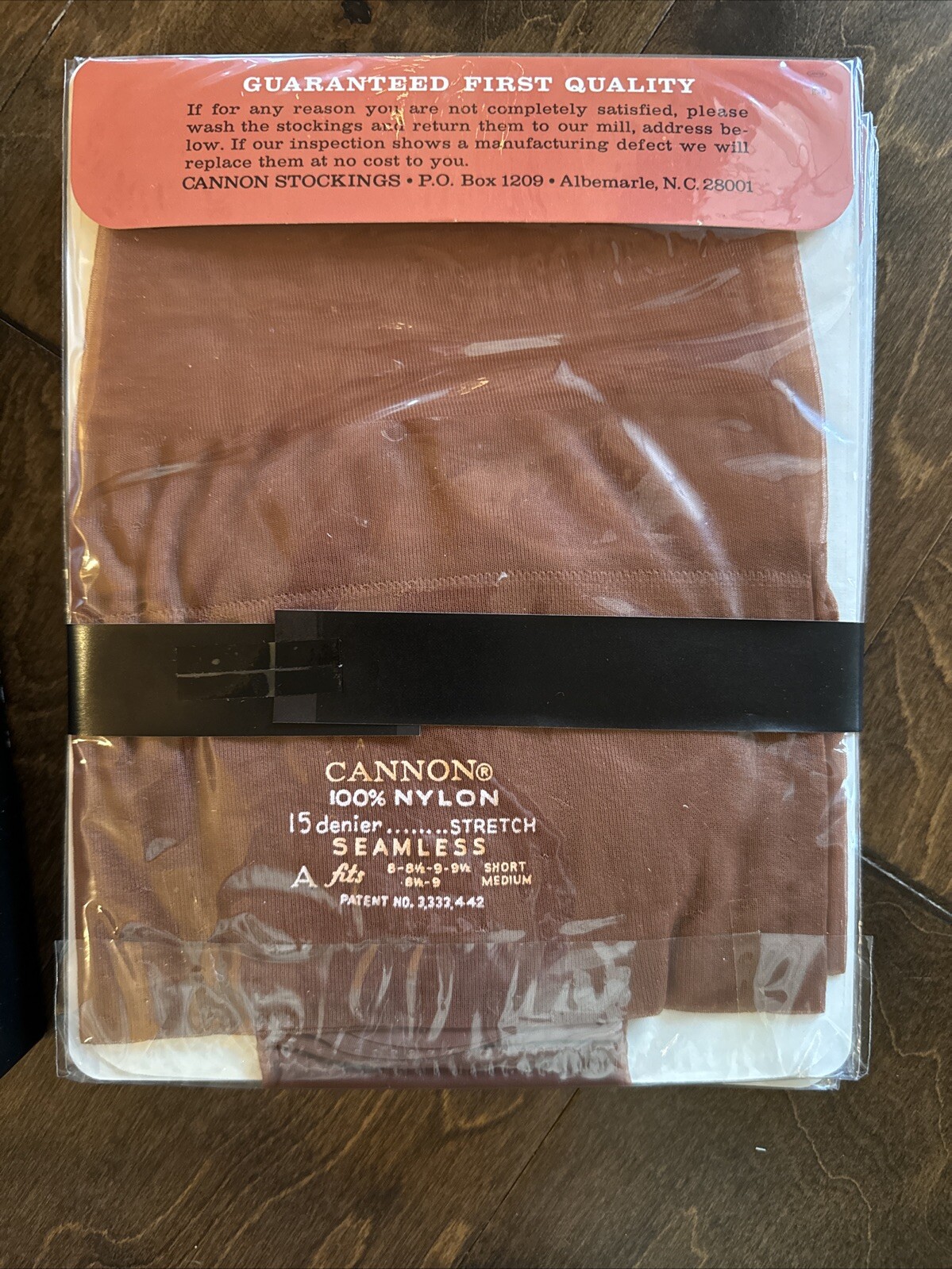 Vintage CANNON Stretch Seamless Nylon Stockings Cinnamon 100% Hosiery 4 Pack