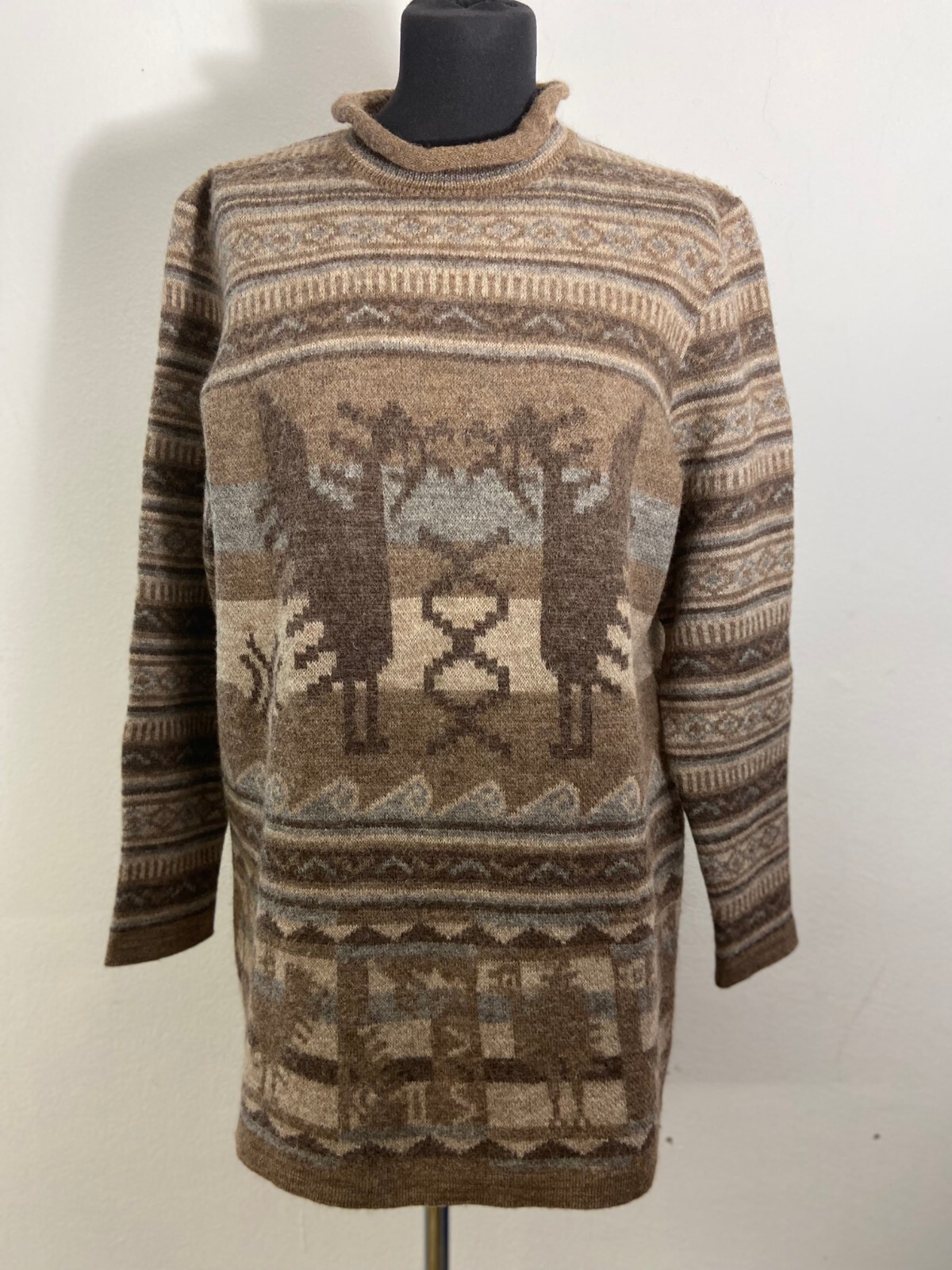 Vintage Knit Women&rsquo;s Sweater | Cozy wool and alpaca Long Sleeve Pullover